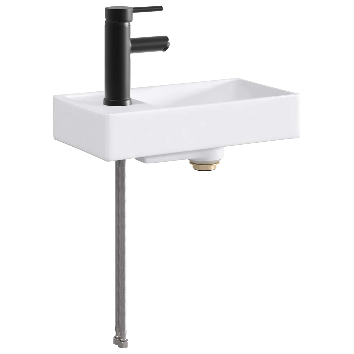 Lavabo da bagno Nero Opaco 40,5 x 22,5 x 11,5 cm Metallo | homemem39