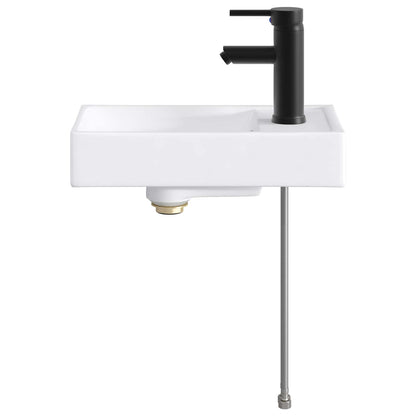 Lavabo da bagno Nero Opaco 40,5 x 22,5 x 11,5 cm Metallo | homemem39