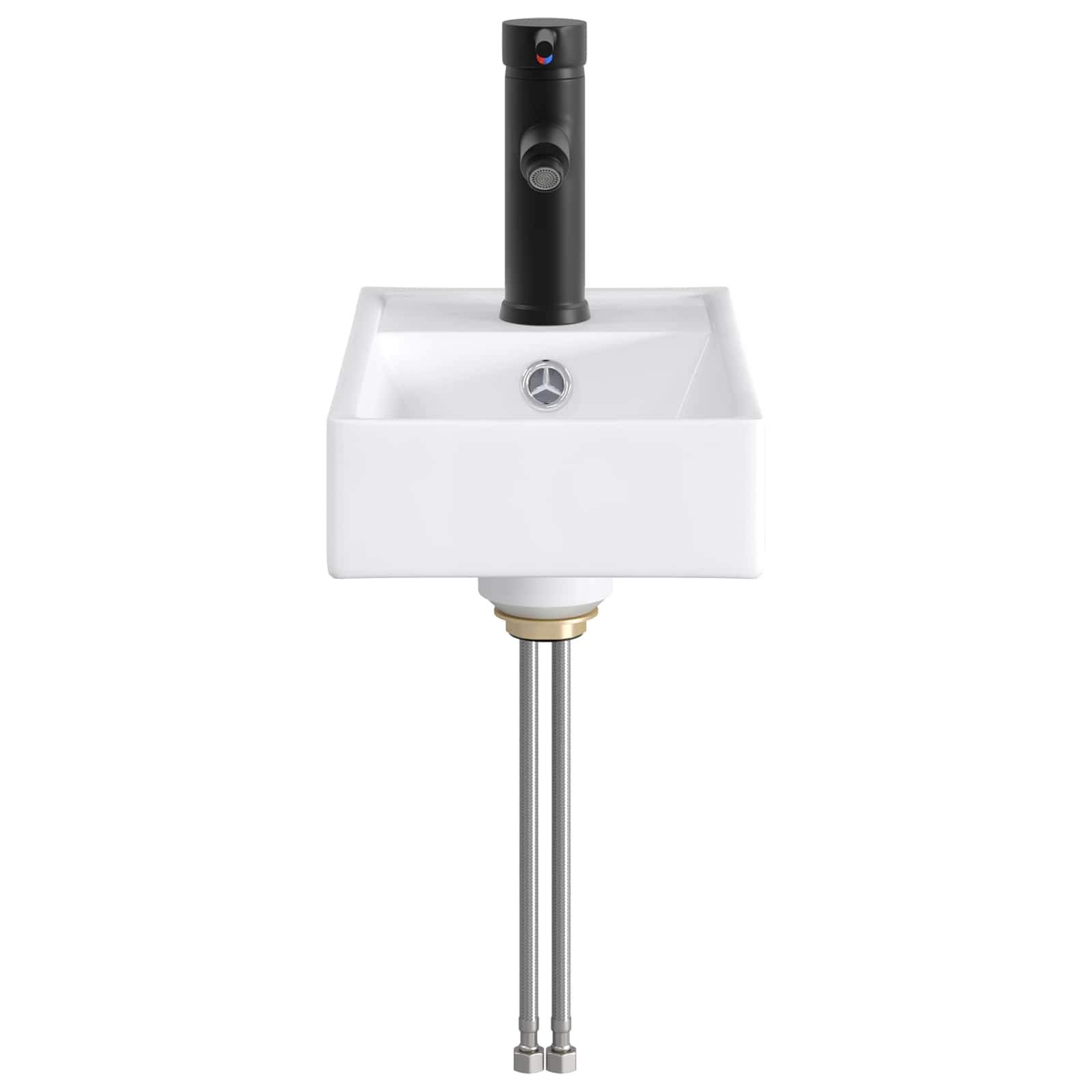 Lavabo da bagno Nero Opaco 40,5 x 22,5 x 11,5 cm Metallo | homemem39