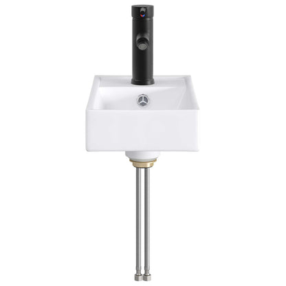 Lavabo da bagno Nero Opaco 40,5 x 22,5 x 11,5 cm Metallo | homemem39