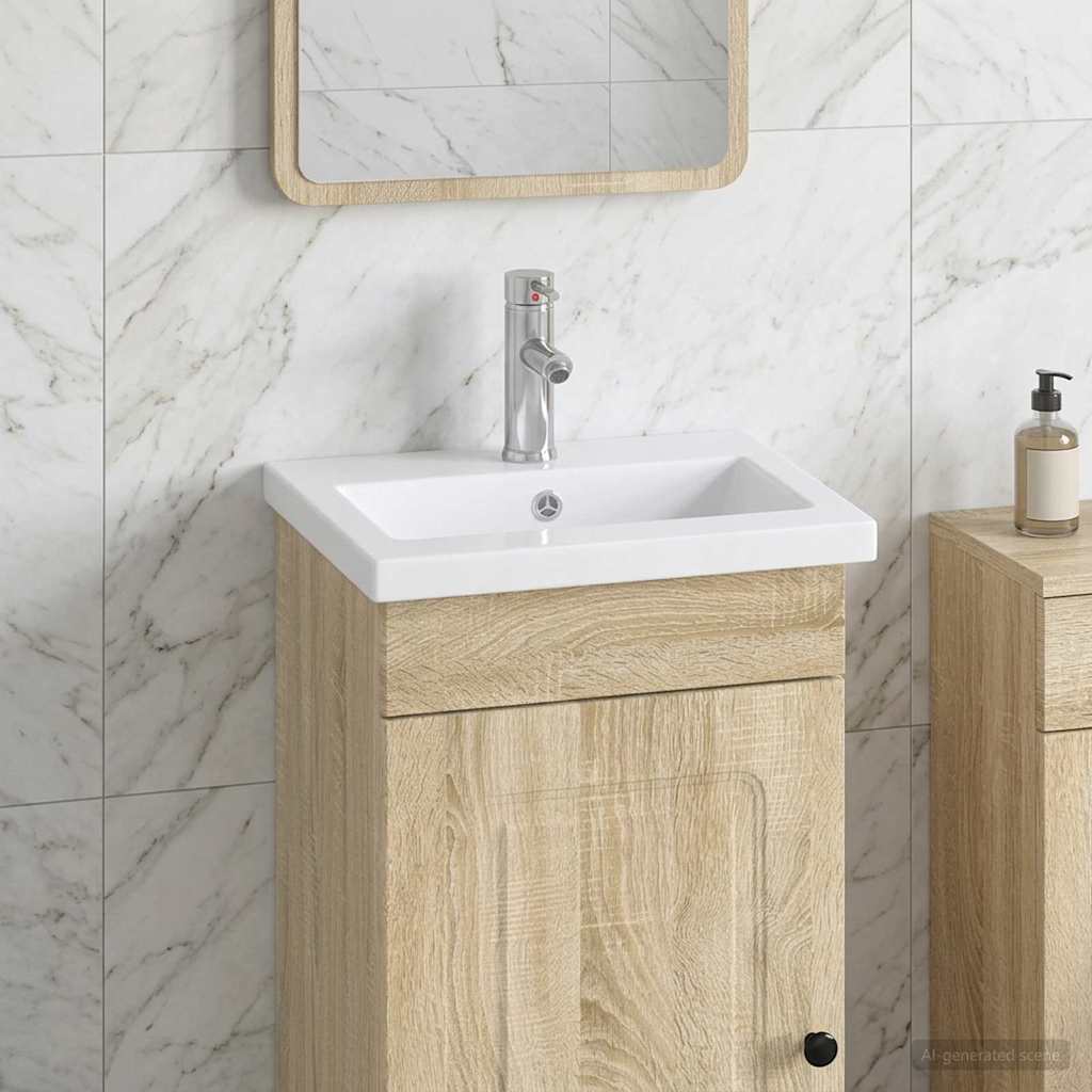 Lavabo da bagno Cromato 42 x 40 x 16,5 cm Metallo | homemem39