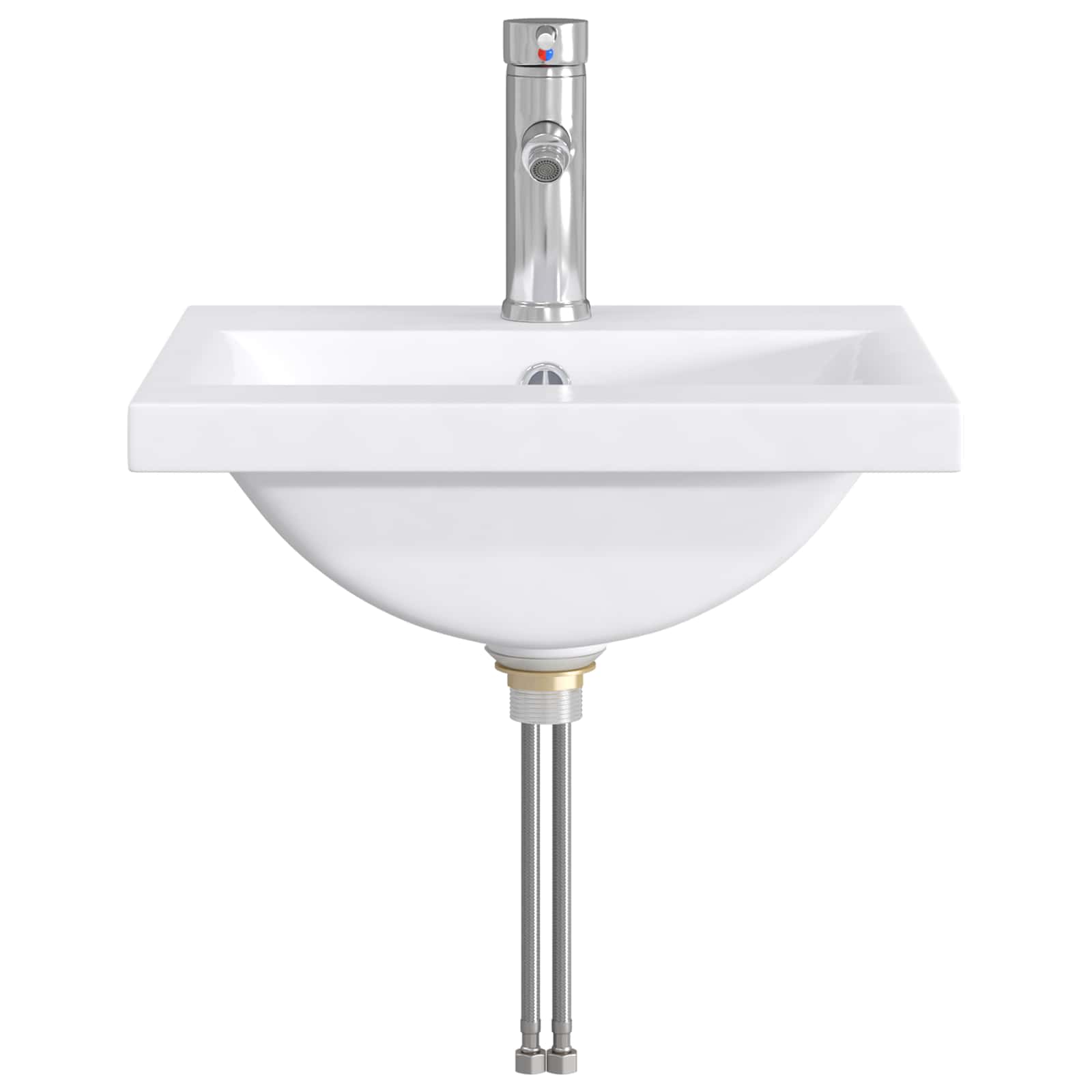Lavabo da bagno Cromato 42 x 40 x 16,5 cm Metallo | homemem39