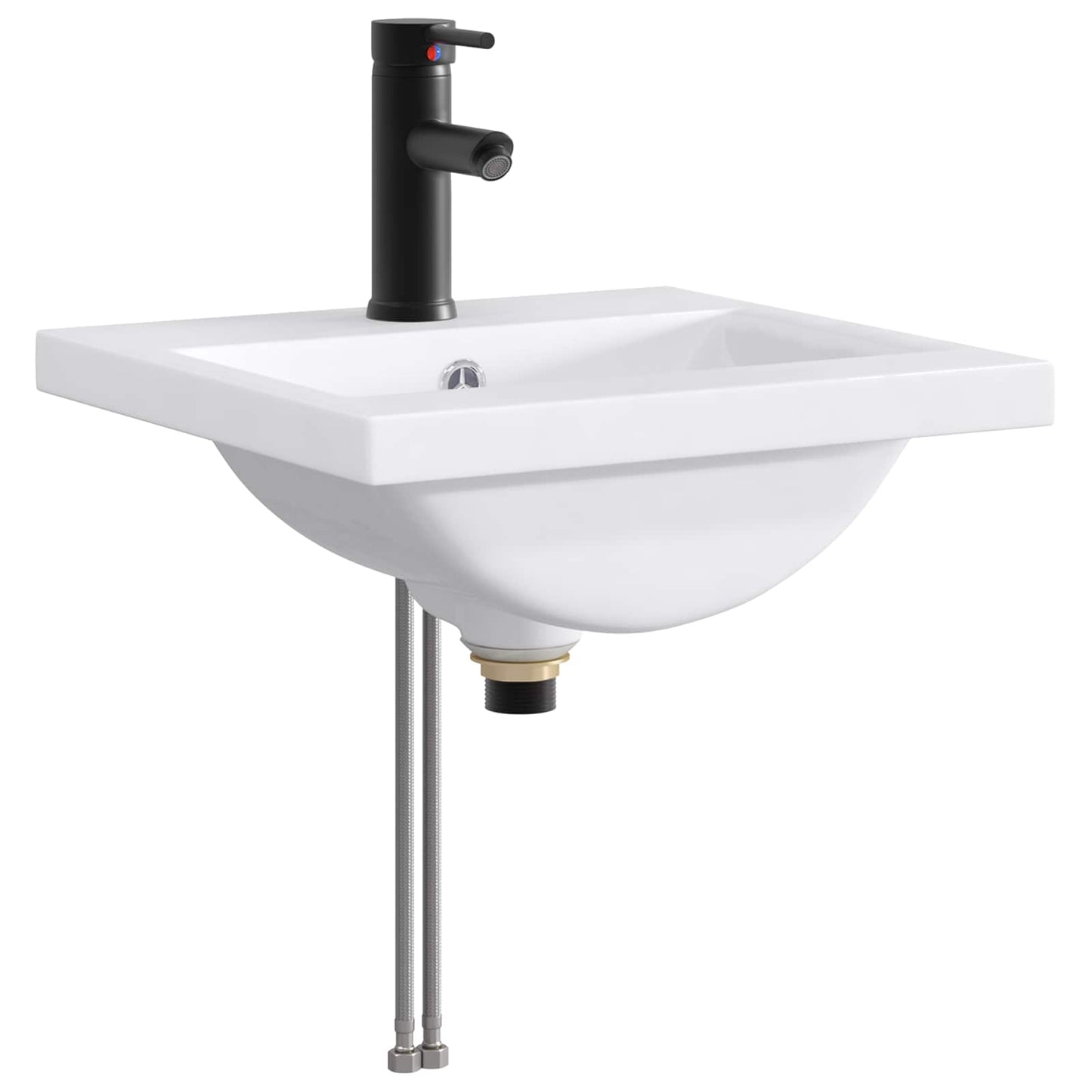 Lavabo da bagno Nero Opaco 42 x 40 x 16,5 cm Metallo | homemem39