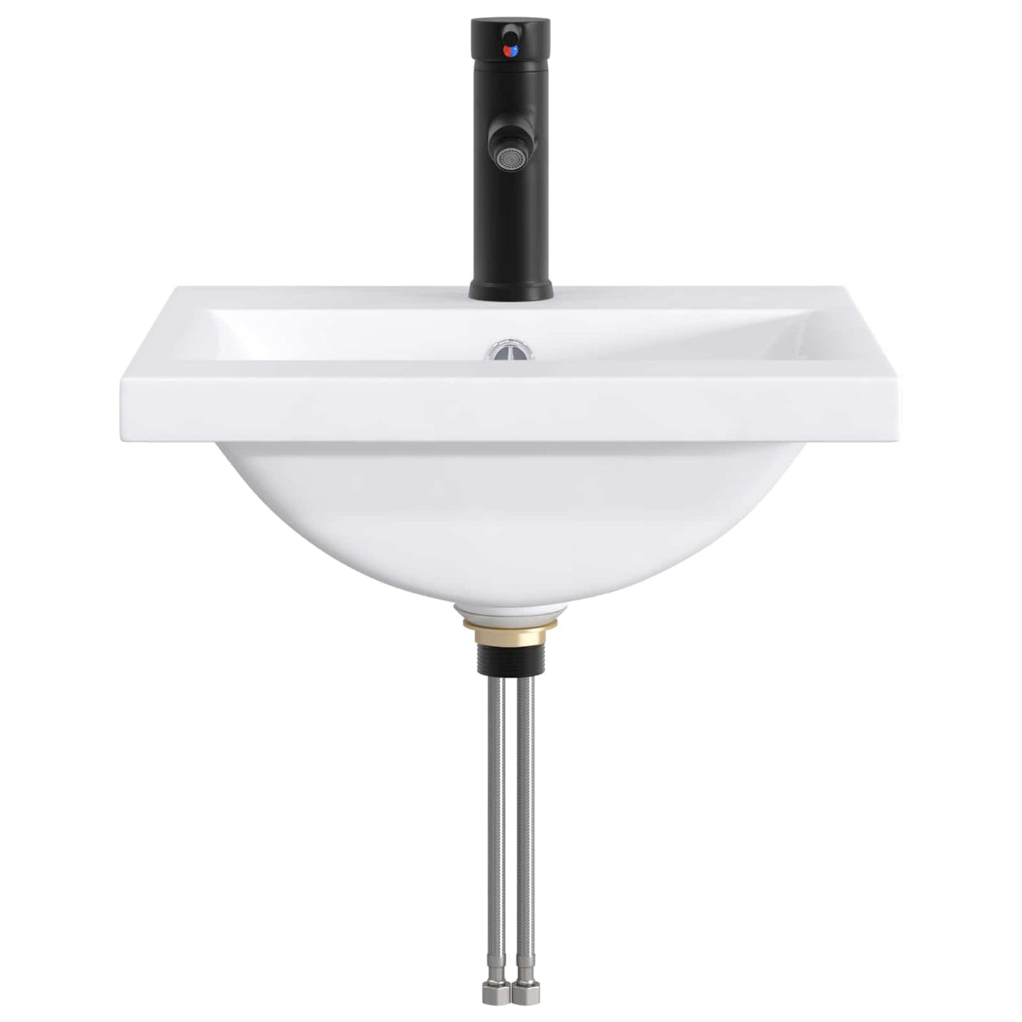 Lavabo da bagno Nero Opaco 42 x 40 x 16,5 cm Metallo | homemem39
