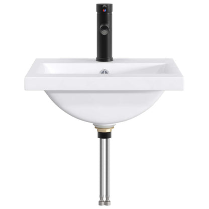 Lavabo da bagno Nero Opaco 42 x 40 x 16,5 cm Metallo | homemem39