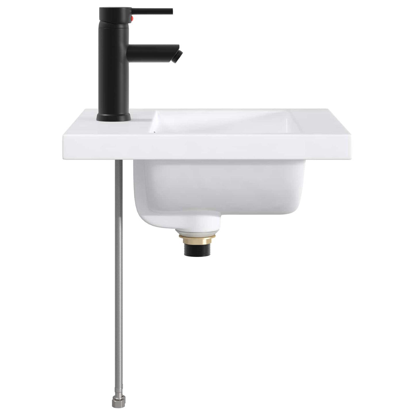 Lavabo da bagno Nero Opaco 42 x 40 x 16,5 cm Metallo | homemem39