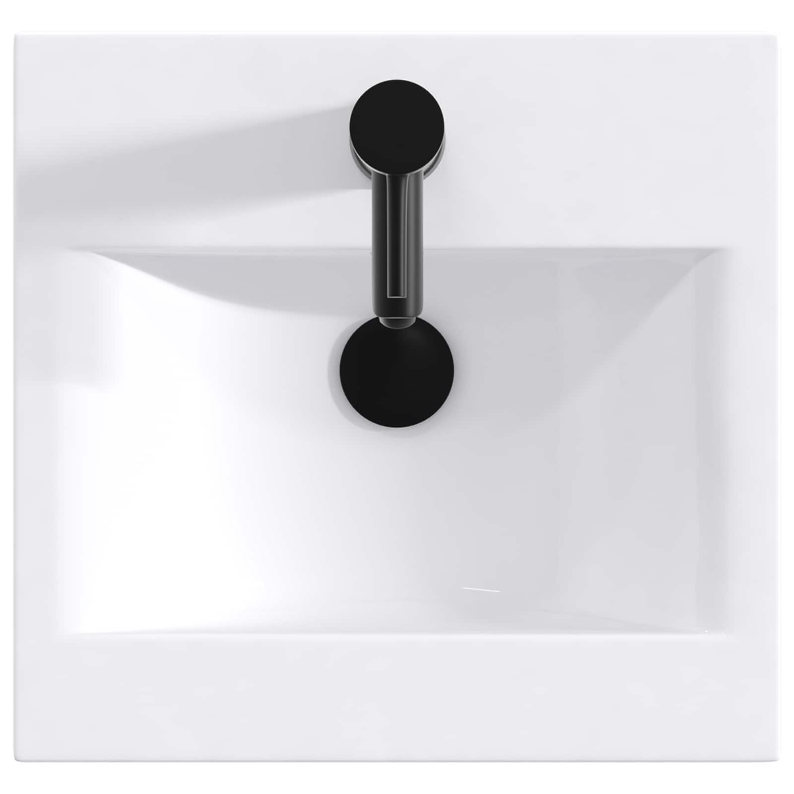 Lavabo da bagno Nero Opaco 42 x 40 x 16,5 cm Metallo | homemem39