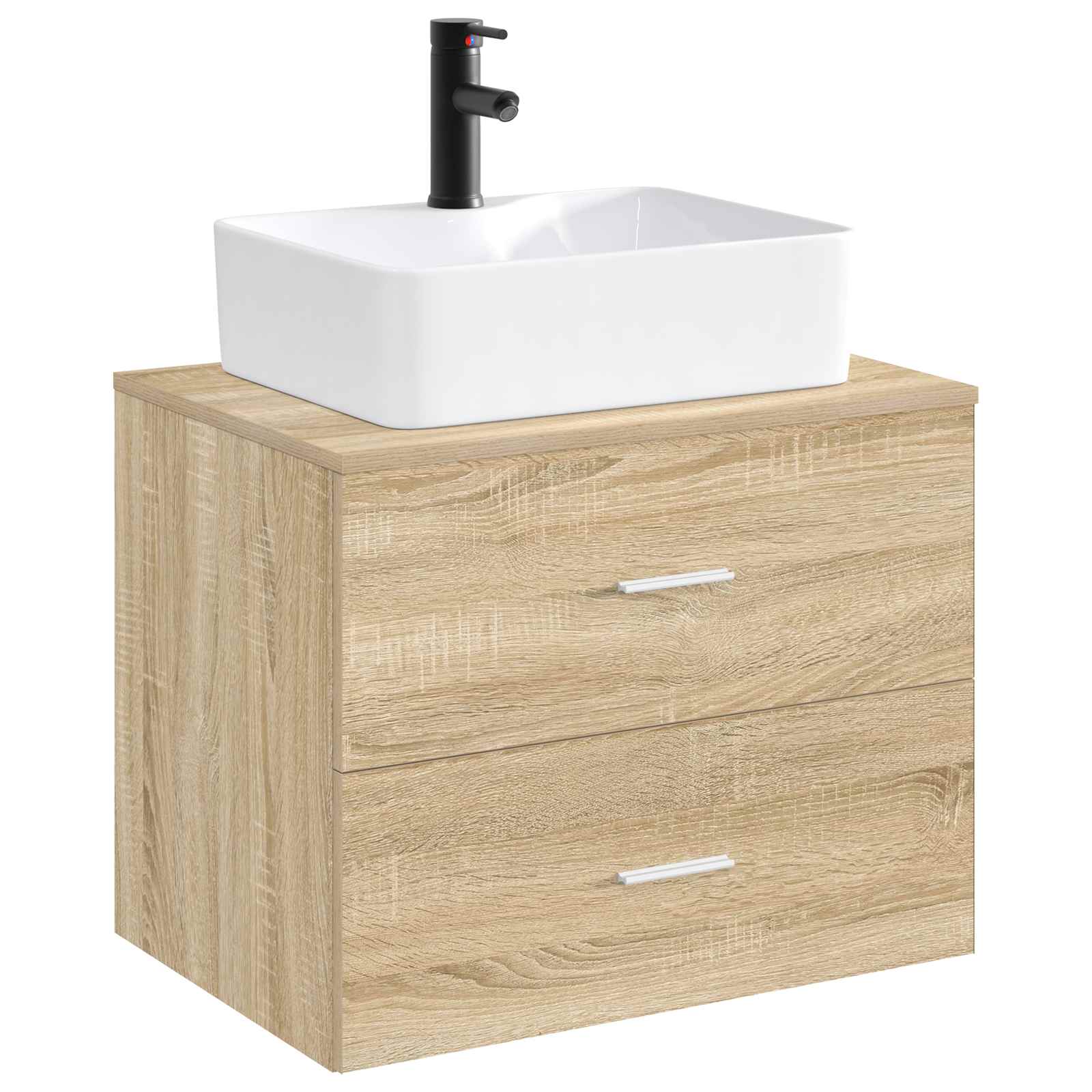 Lavabo da bagno Nero Opaco 48,5 x 37,5 x 13 cm Metallo | homemem39