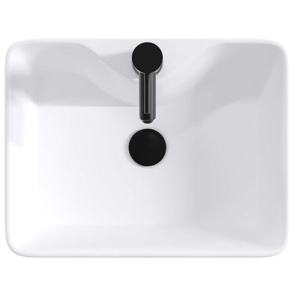 Lavabo da bagno Nero Opaco 48,5 x 37,5 x 13 cm Metallo | homemem39