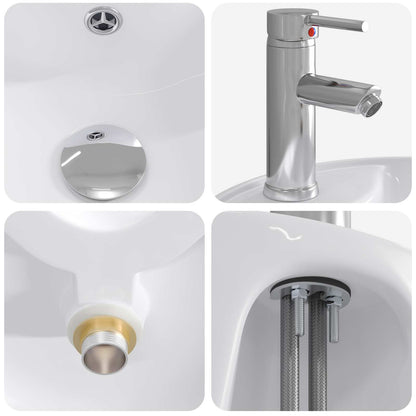 Lavabo da bagno Cromato 40,5 x 40,5 x 15 cm Metallo | homemem39