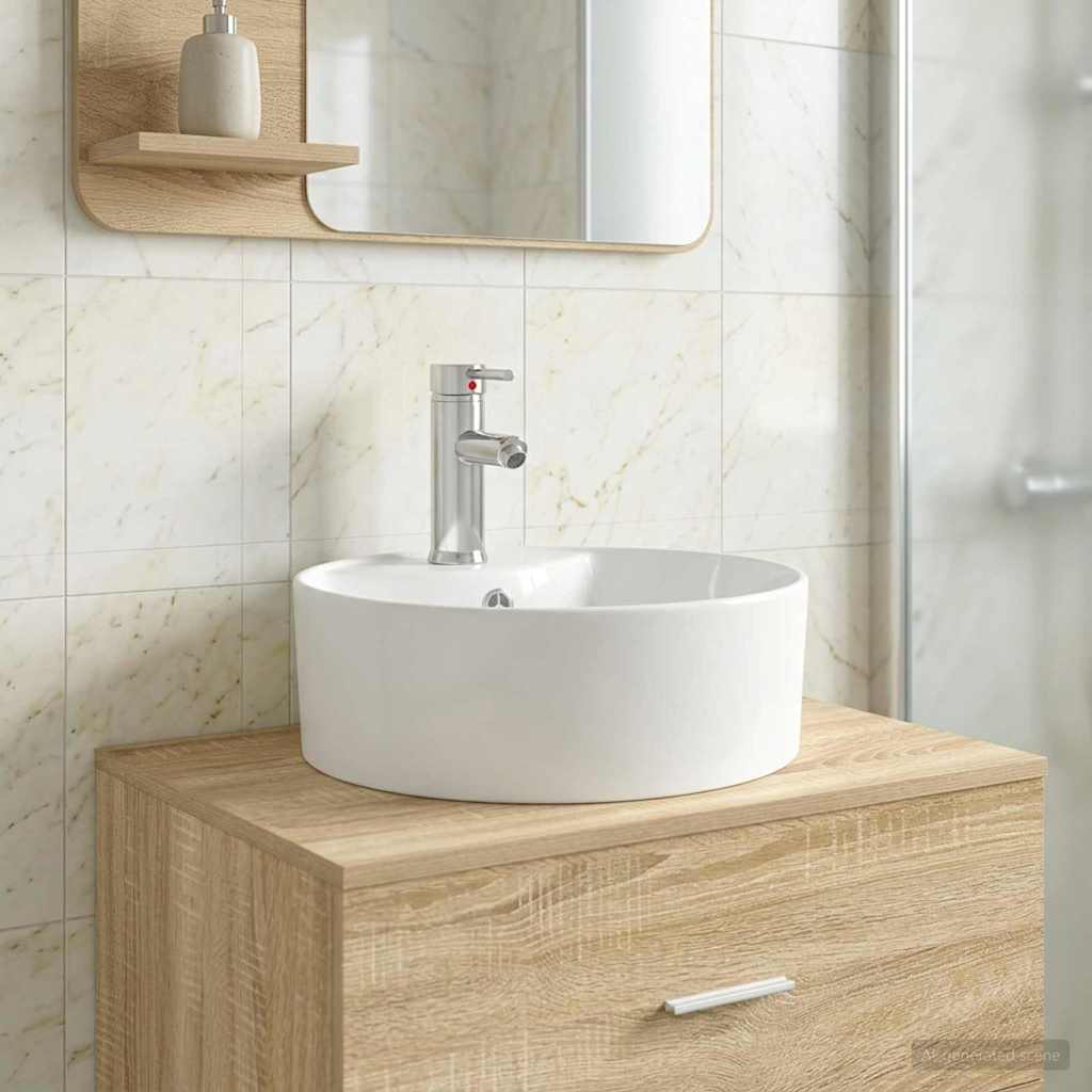 Lavabo da bagno Cromato 40,5 x 40,5 x 15 cm Metallo | homemem39