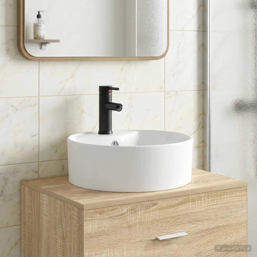 Lavabo da bagno Nero Opaco 40,5 x 40,5 x 15 cm Metallo | homemem39