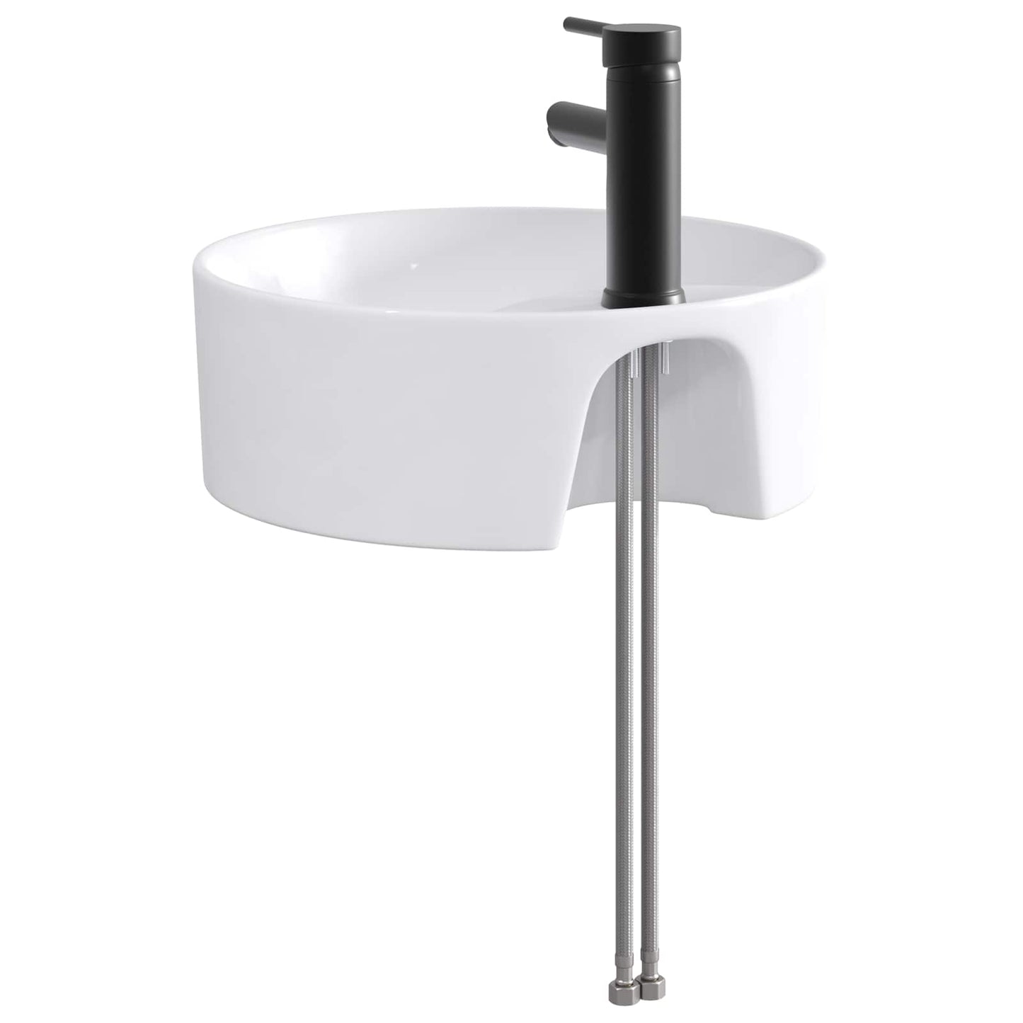 Lavabo da bagno Nero Opaco 40,5 x 40,5 x 15 cm Metallo | homemem39