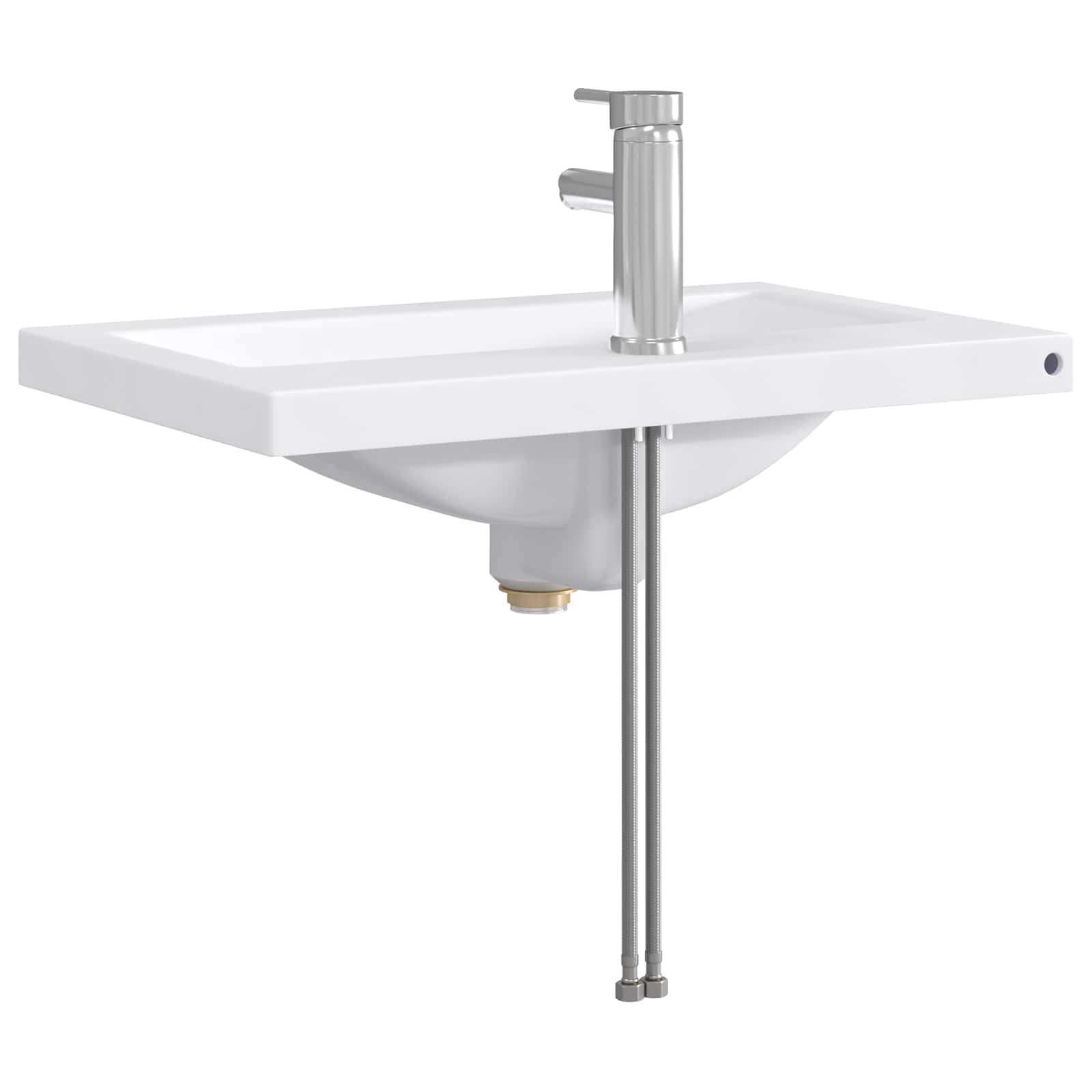 Lavabo da bagno Cromato 61 x 40 x 16,5 cm Metallo | homemem39