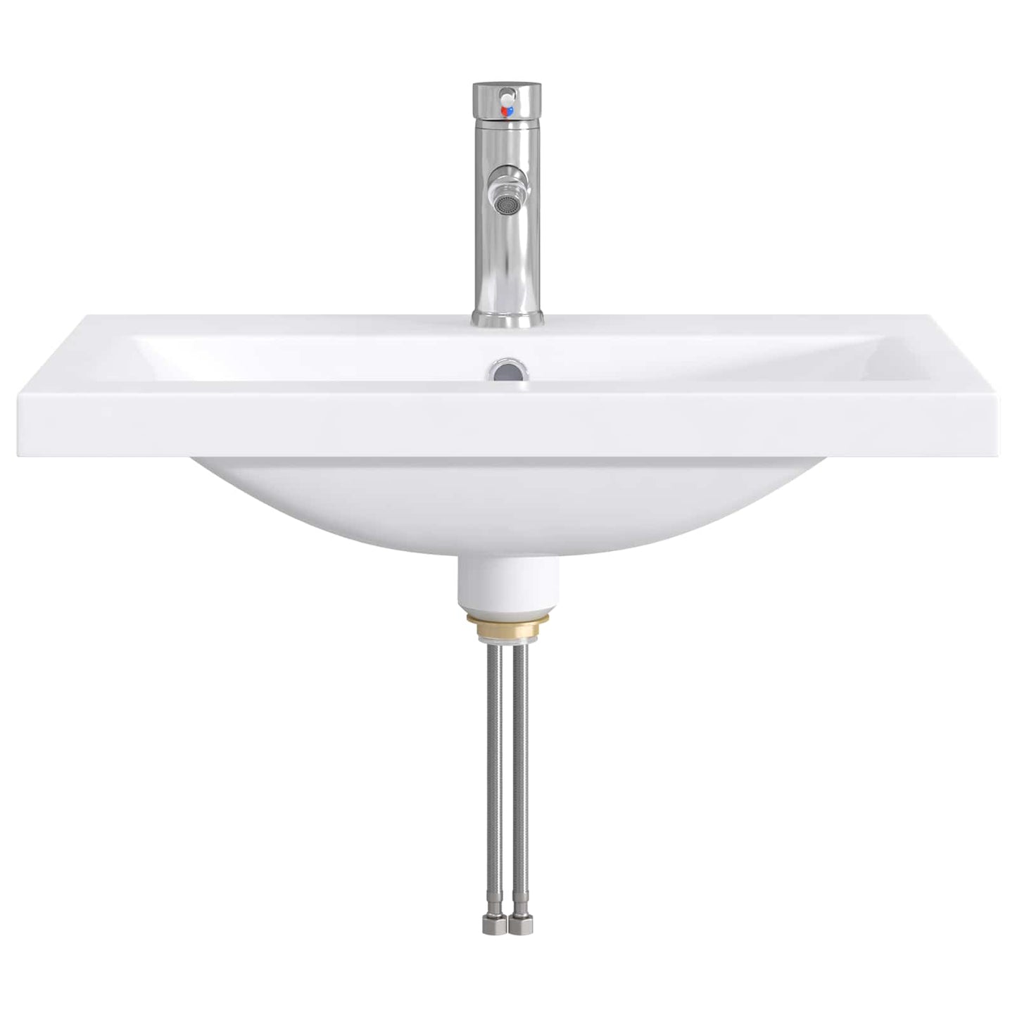 Lavabo da bagno Cromato 61 x 40 x 16,5 cm Metallo | homemem39