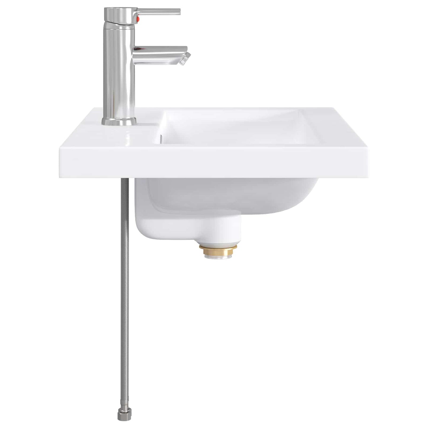 Lavabo da bagno Cromato 61 x 40 x 16,5 cm Metallo | homemem39