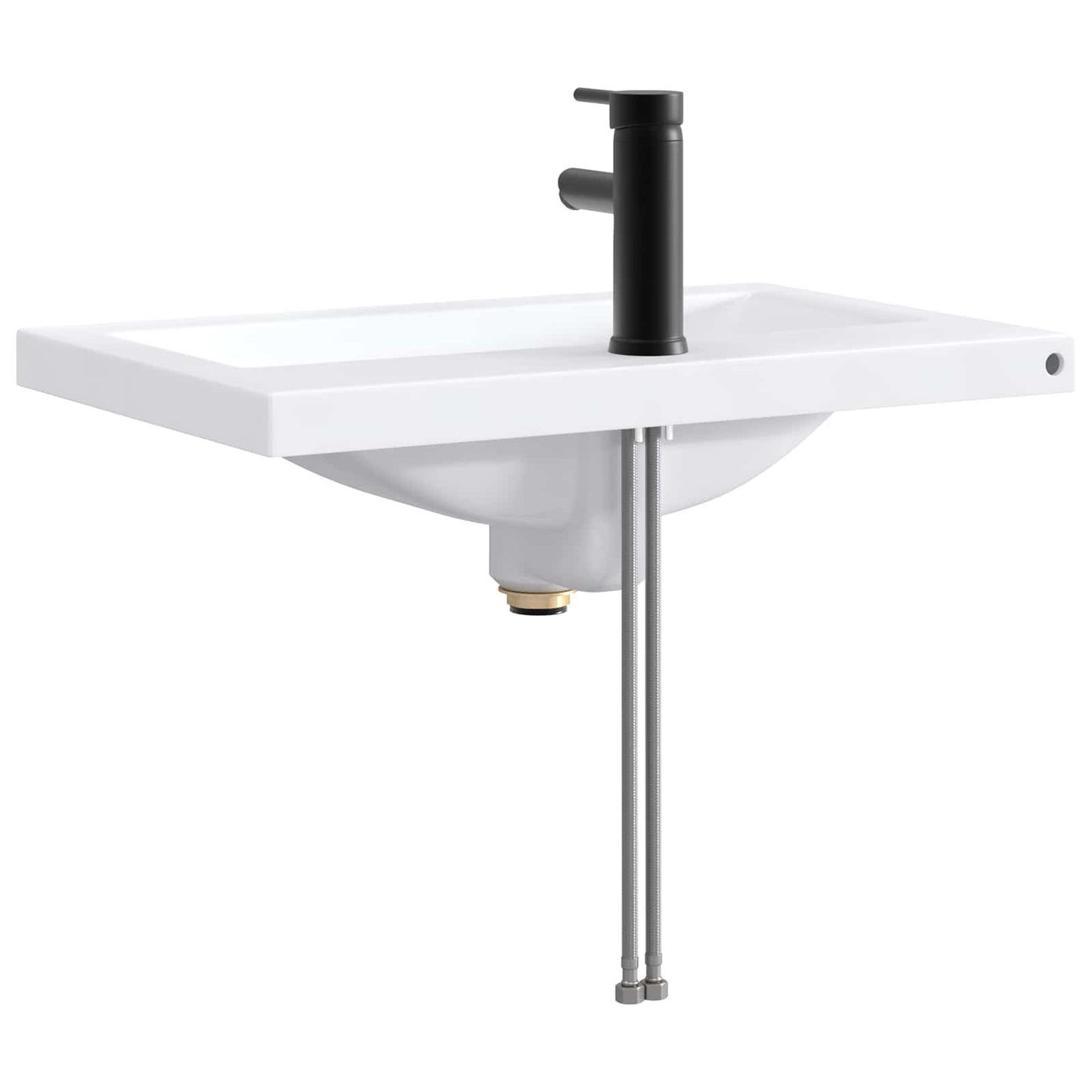 Lavabo da bagno Nero Opaco 61 x 40 x 16,5 cm Metallo | homemem39