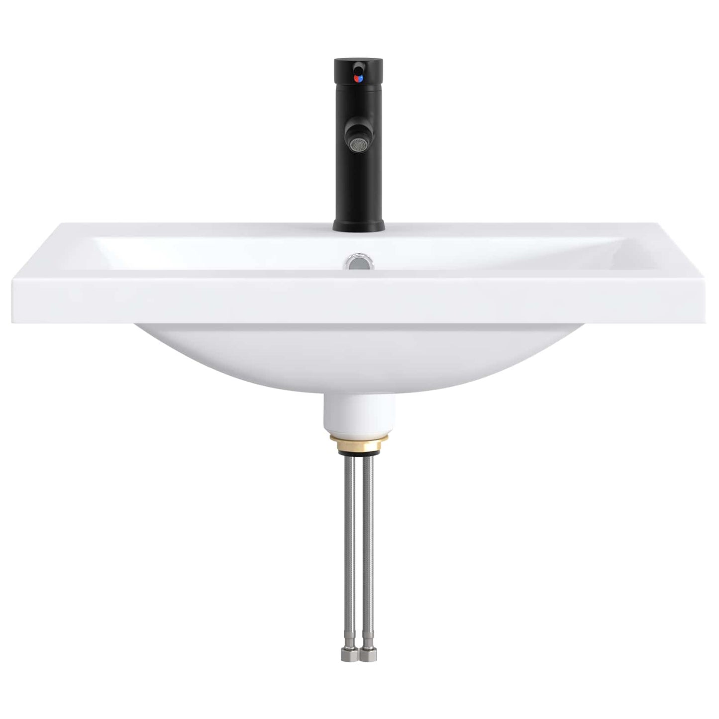Lavabo da bagno Nero Opaco 61 x 40 x 16,5 cm Metallo | homemem39