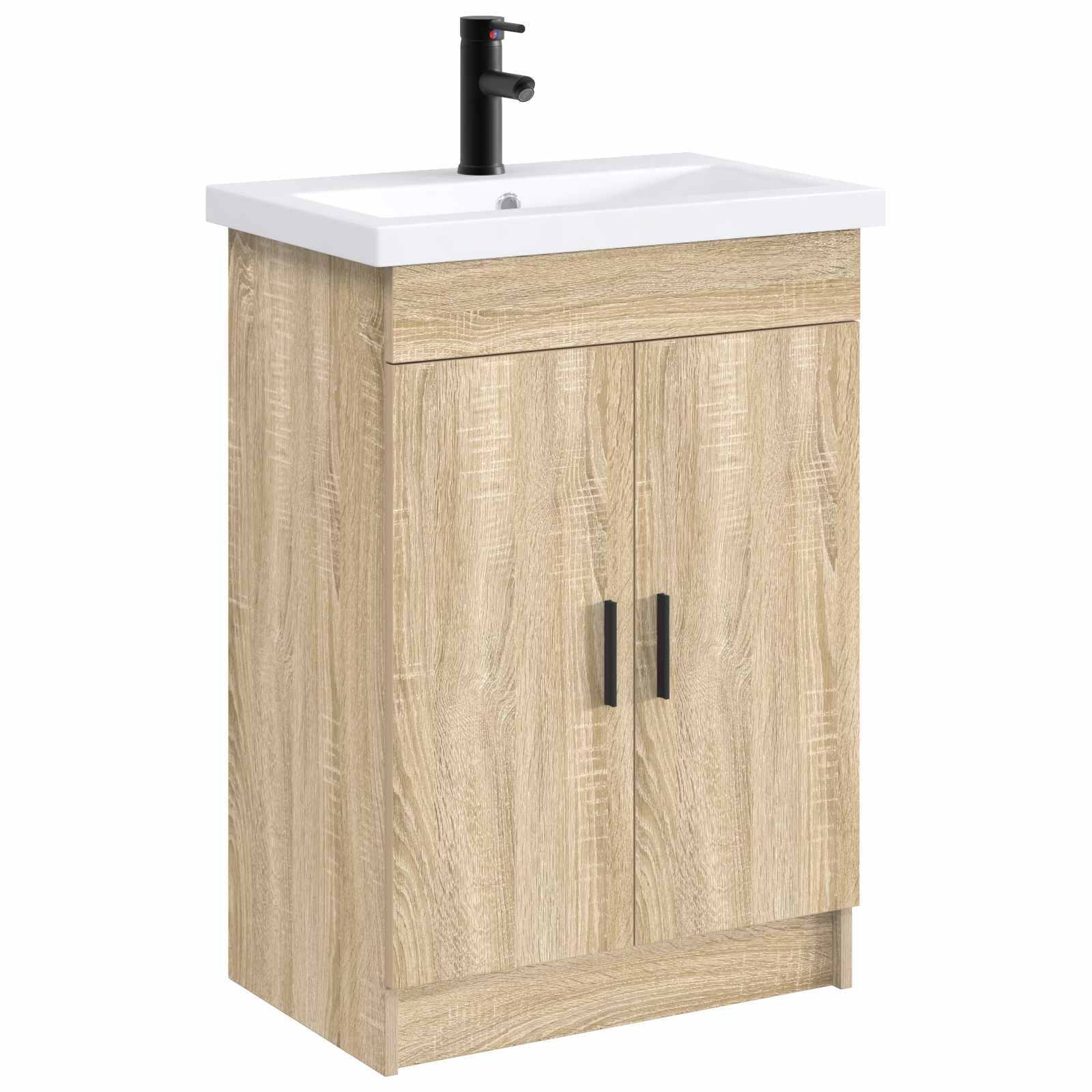 Lavabo da bagno Nero Opaco 61 x 40 x 16,5 cm Metallo | homemem39