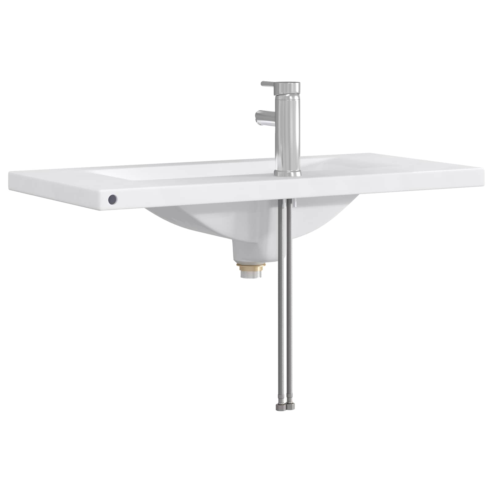 Lavabo da bagno Cromato 81 x 40 x 17,5 cm Metallo | homemem39