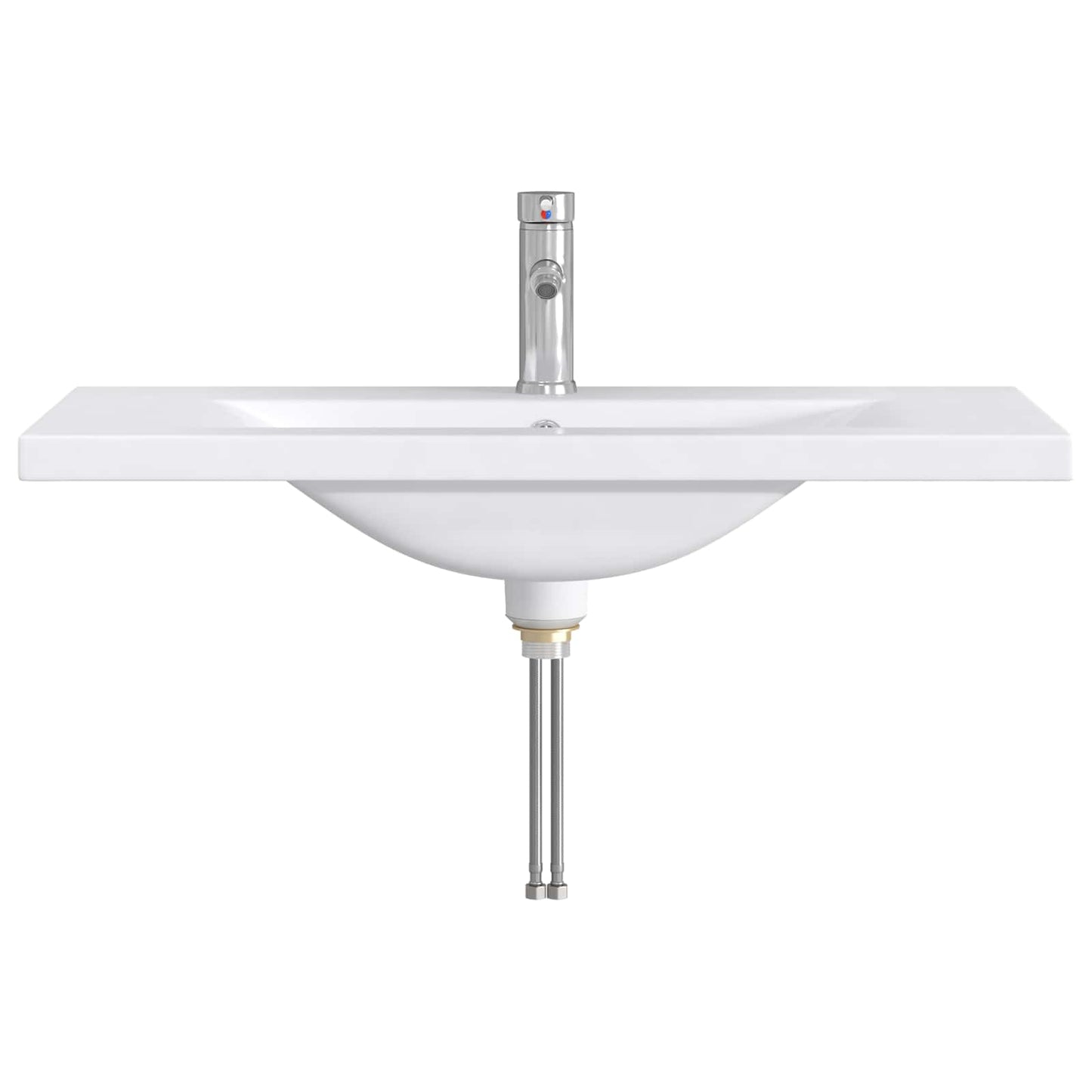 Lavabo da bagno Cromato 81 x 40 x 17,5 cm Metallo | homemem39