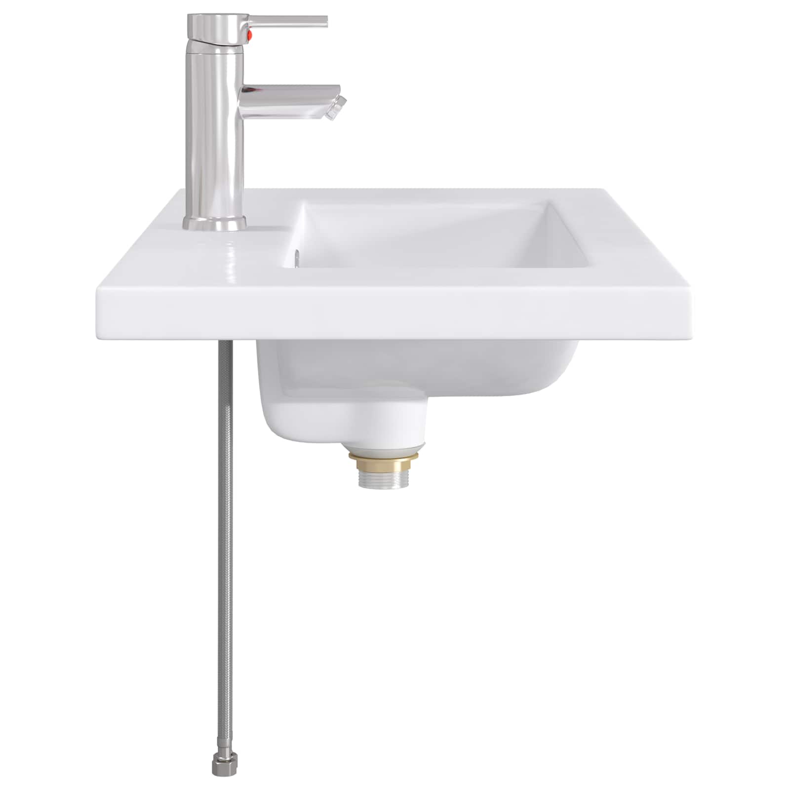 Lavabo da bagno Cromato 81 x 40 x 17,5 cm Metallo | homemem39