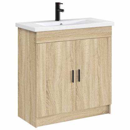 Lavabo da bagno Nero Opaco 81 x 40 x 17,5 cm Metallo | homemem39