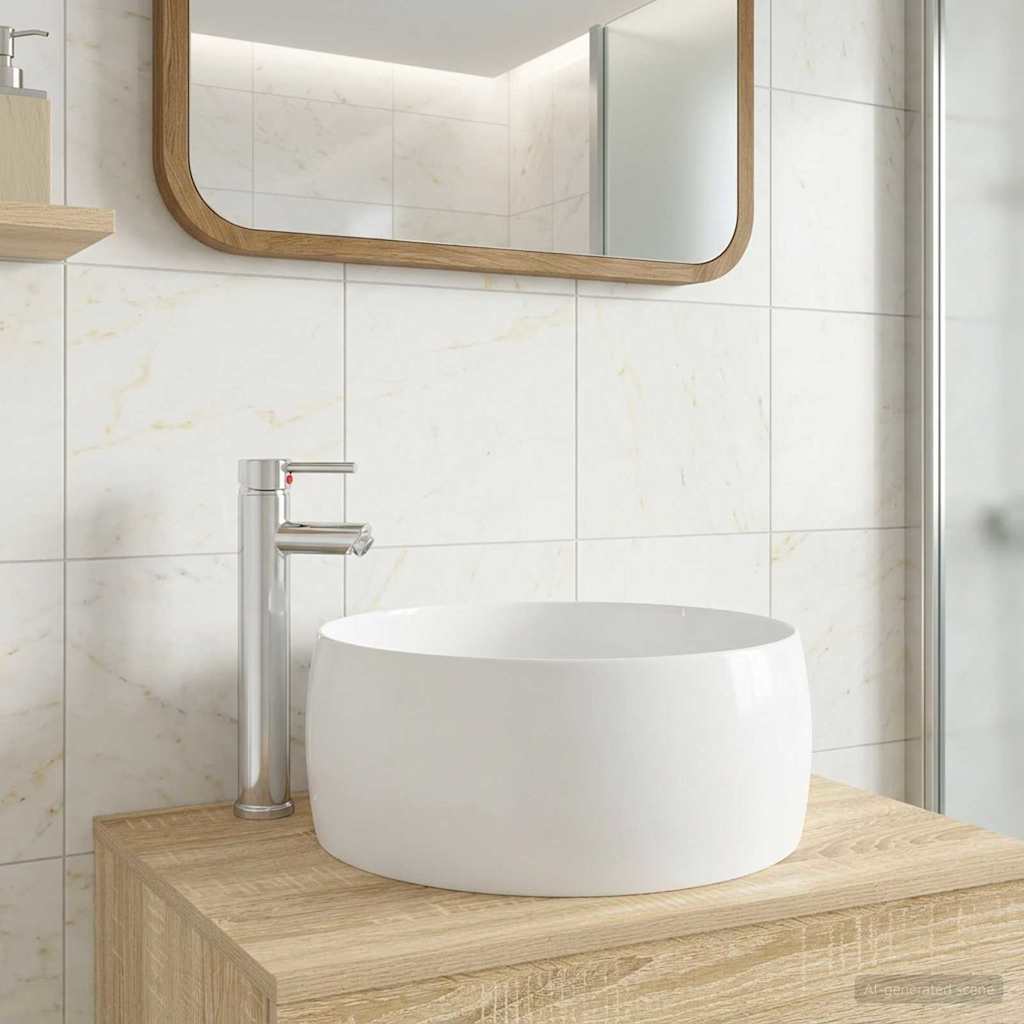 Lavabo da bagno Cromato 38,5 x 38,5 x 16 cm Metallo | homemem39