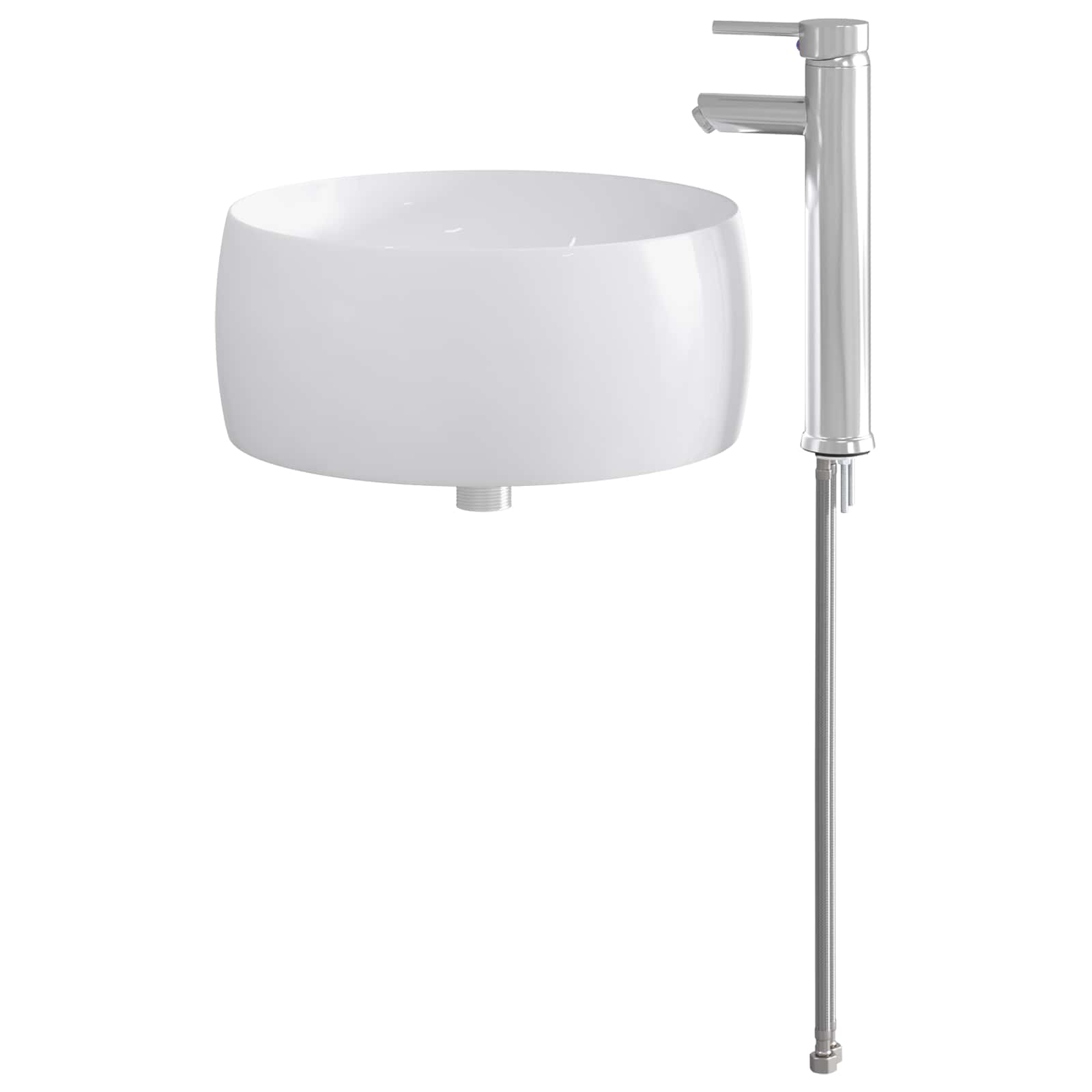 Lavabo da bagno Cromato 38,5 x 38,5 x 16 cm Metallo | homemem39