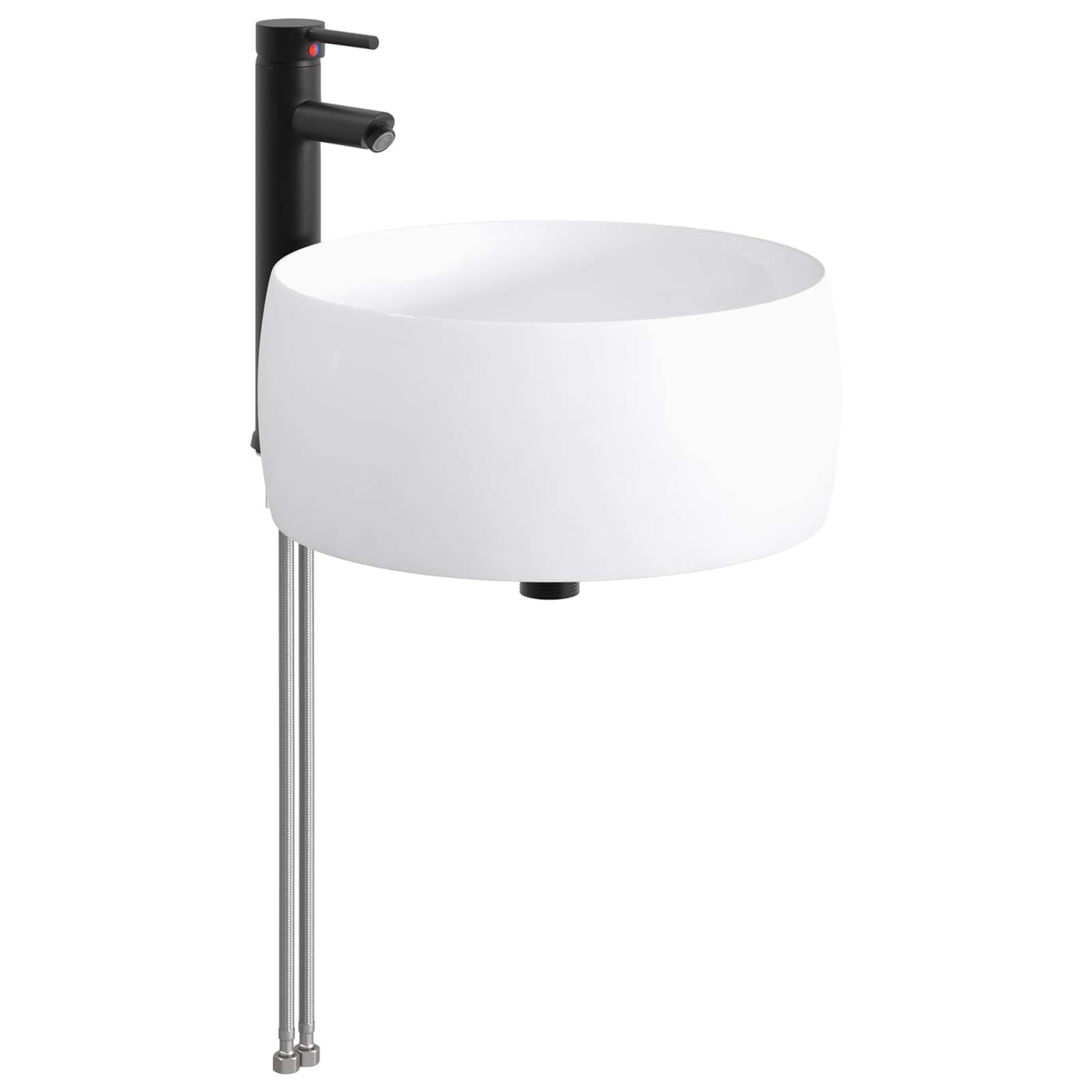 Lavabo da bagno Nero Opaco 38,5 x 38,5 x 16 cm Metallo | homemem39
