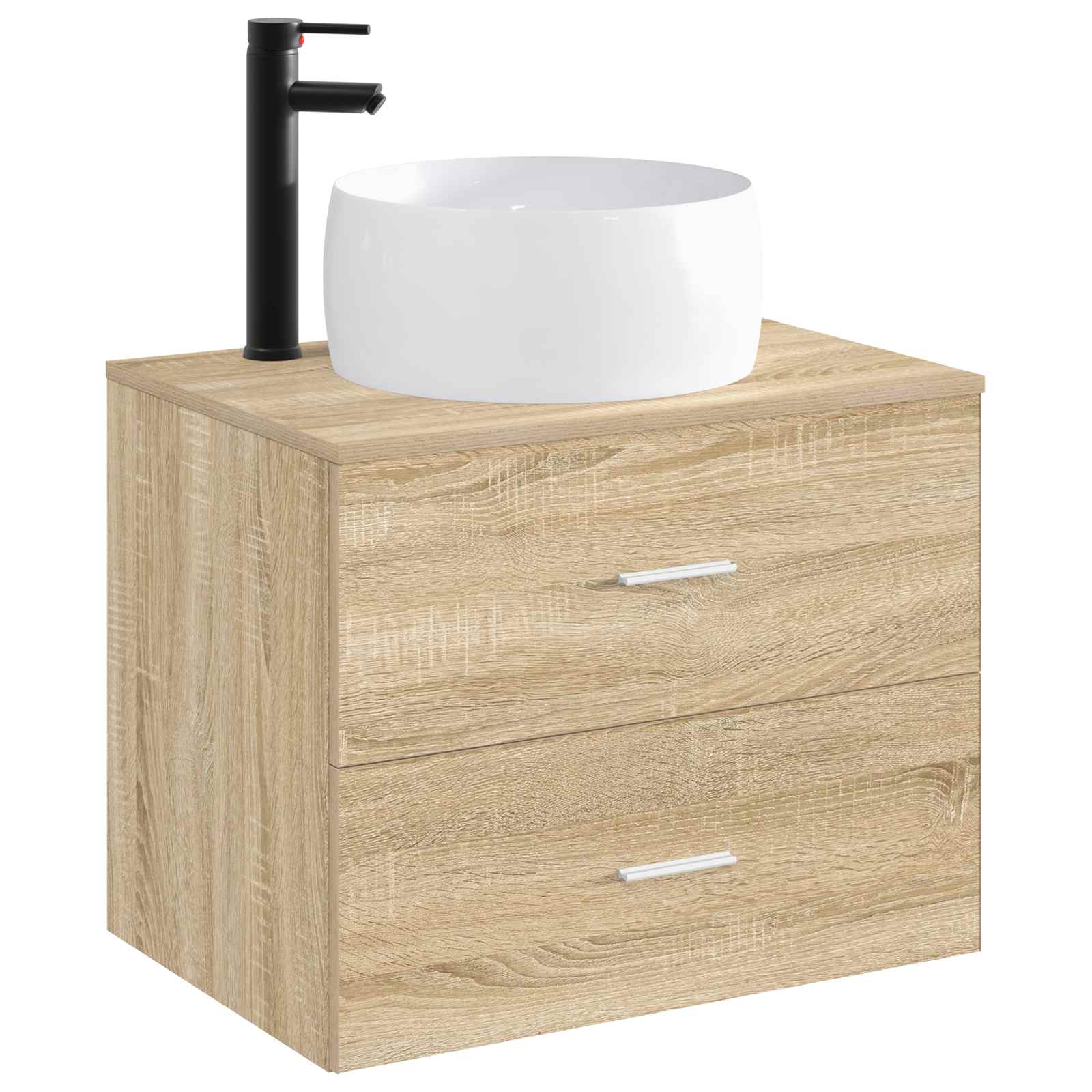 Lavabo da bagno Nero Opaco 38,5 x 38,5 x 16 cm Metallo | homemem39