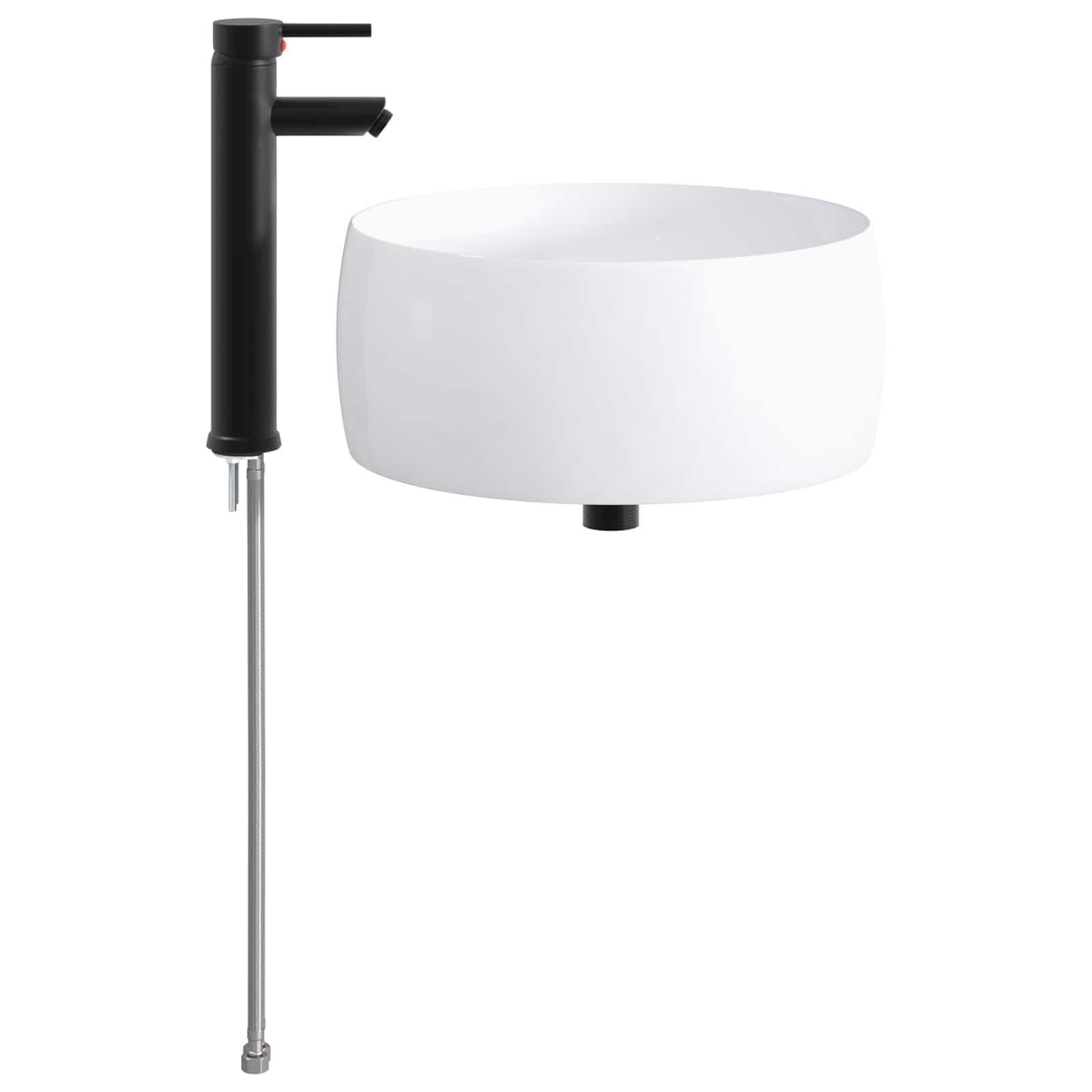 Lavabo da bagno Nero Opaco 38,5 x 38,5 x 16 cm Metallo | homemem39