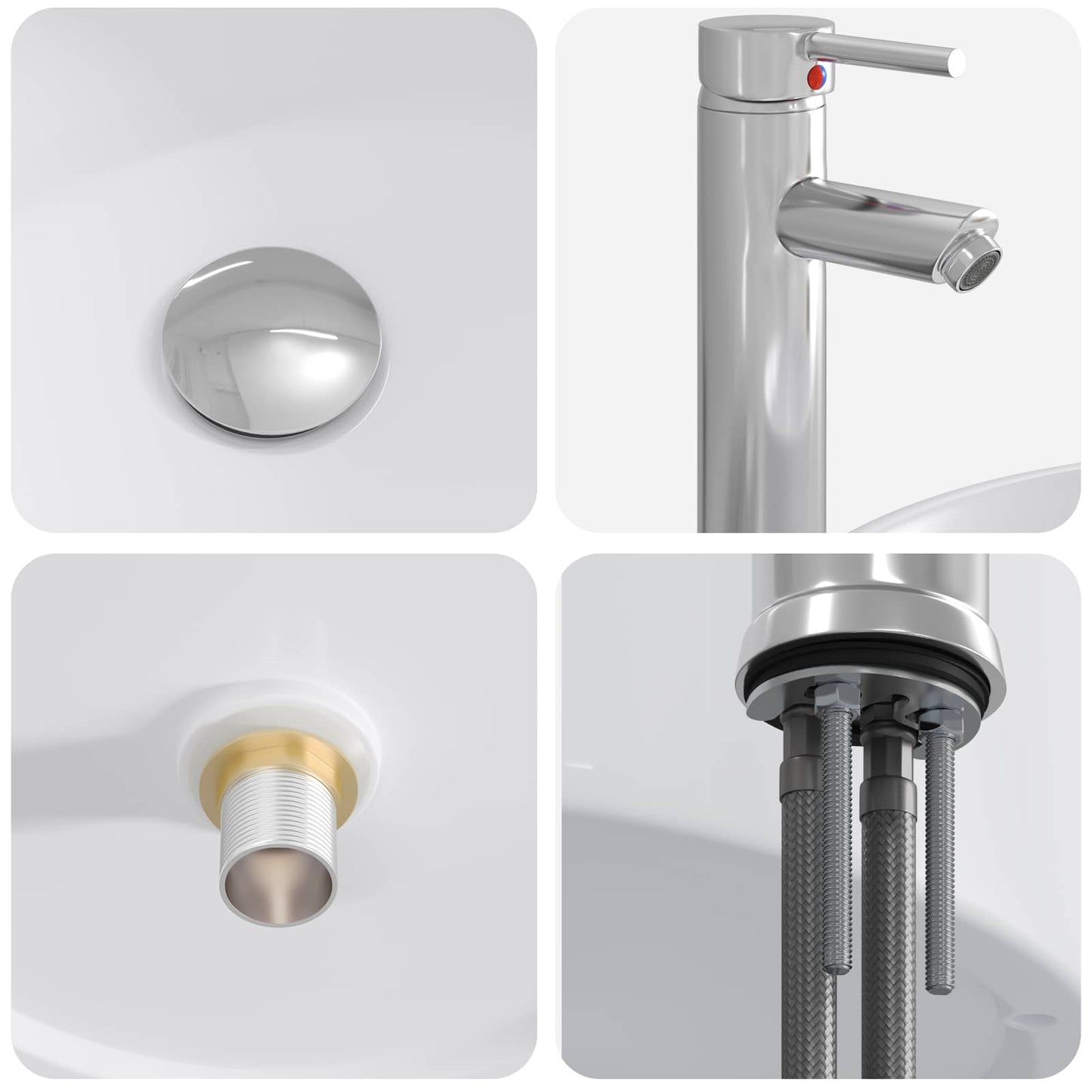 Lavabo da bagno Cromato 40,5 x 40,5 x 15,5 cm Metallo | homemem39
