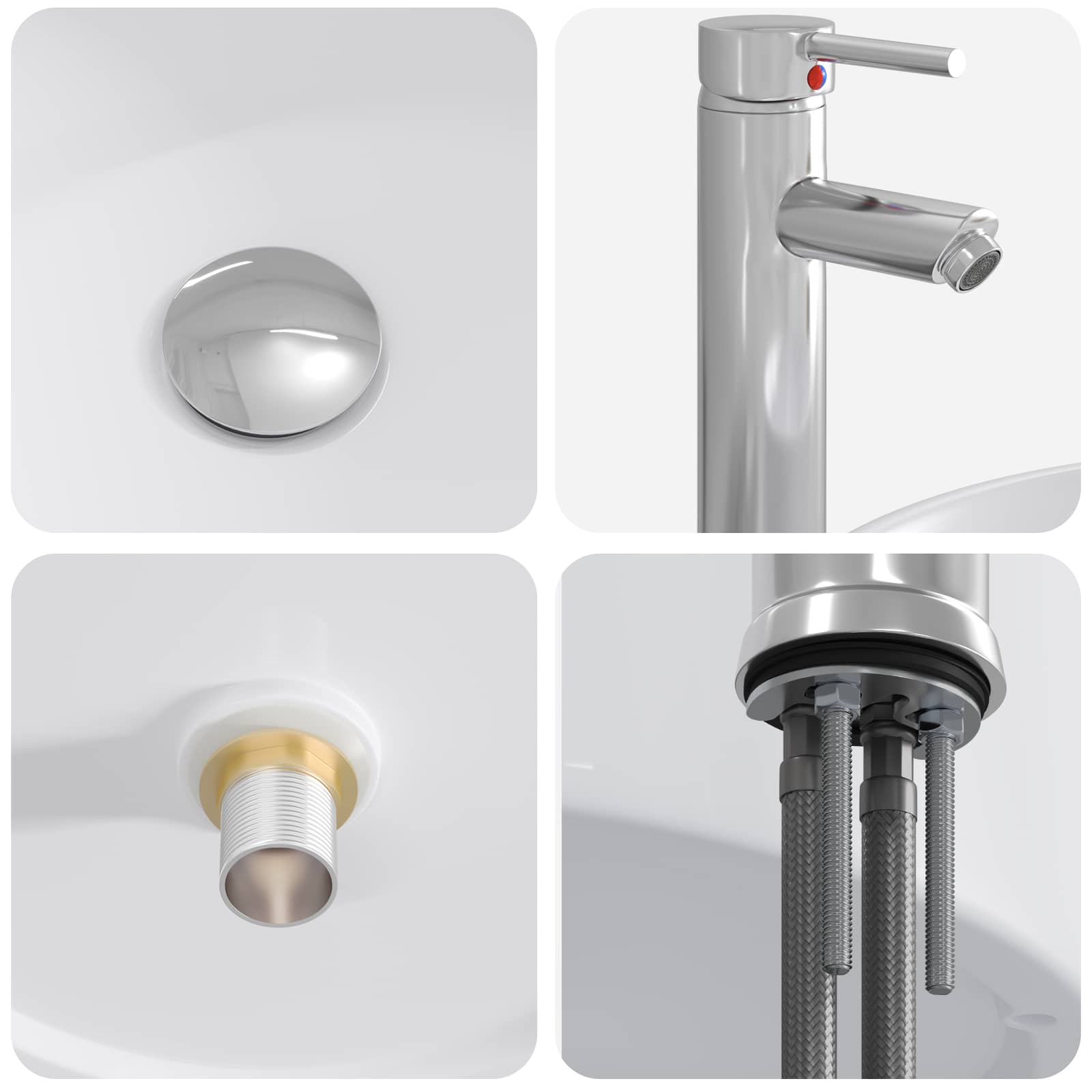 Lavabo da bagno Cromato 40,5 x 40,5 x 15,5 cm Metallo | homemem39