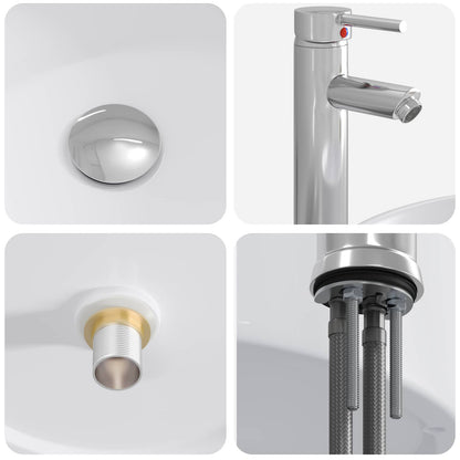 Lavabo da bagno Cromato 40,5 x 40,5 x 15,5 cm Metallo | homemem39