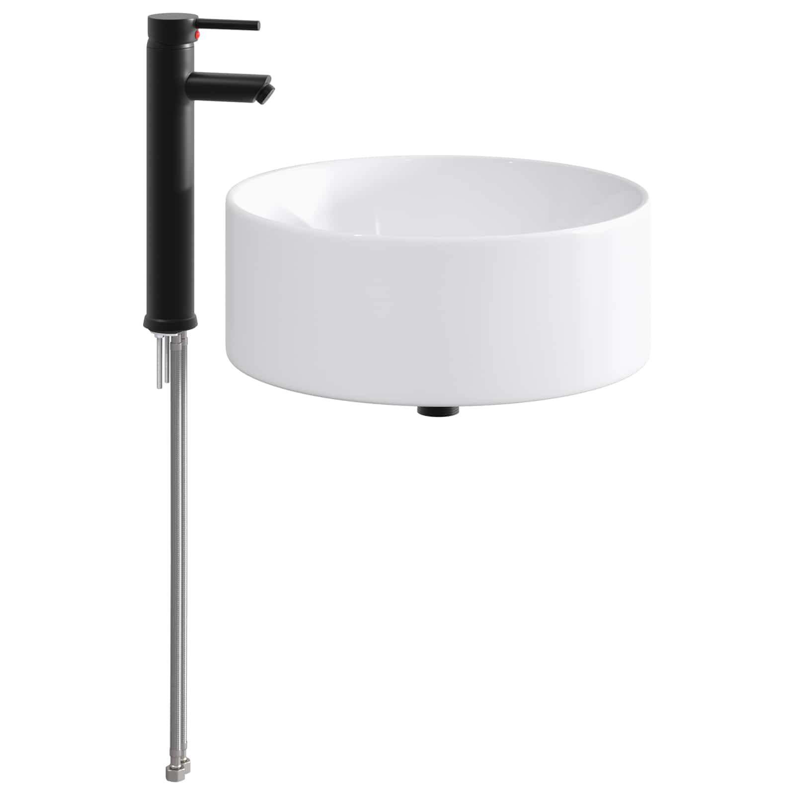 Lavabo da bagno Nero Opaco 40,5 x 40,5 x 15,5 cm Metallo | homemem39