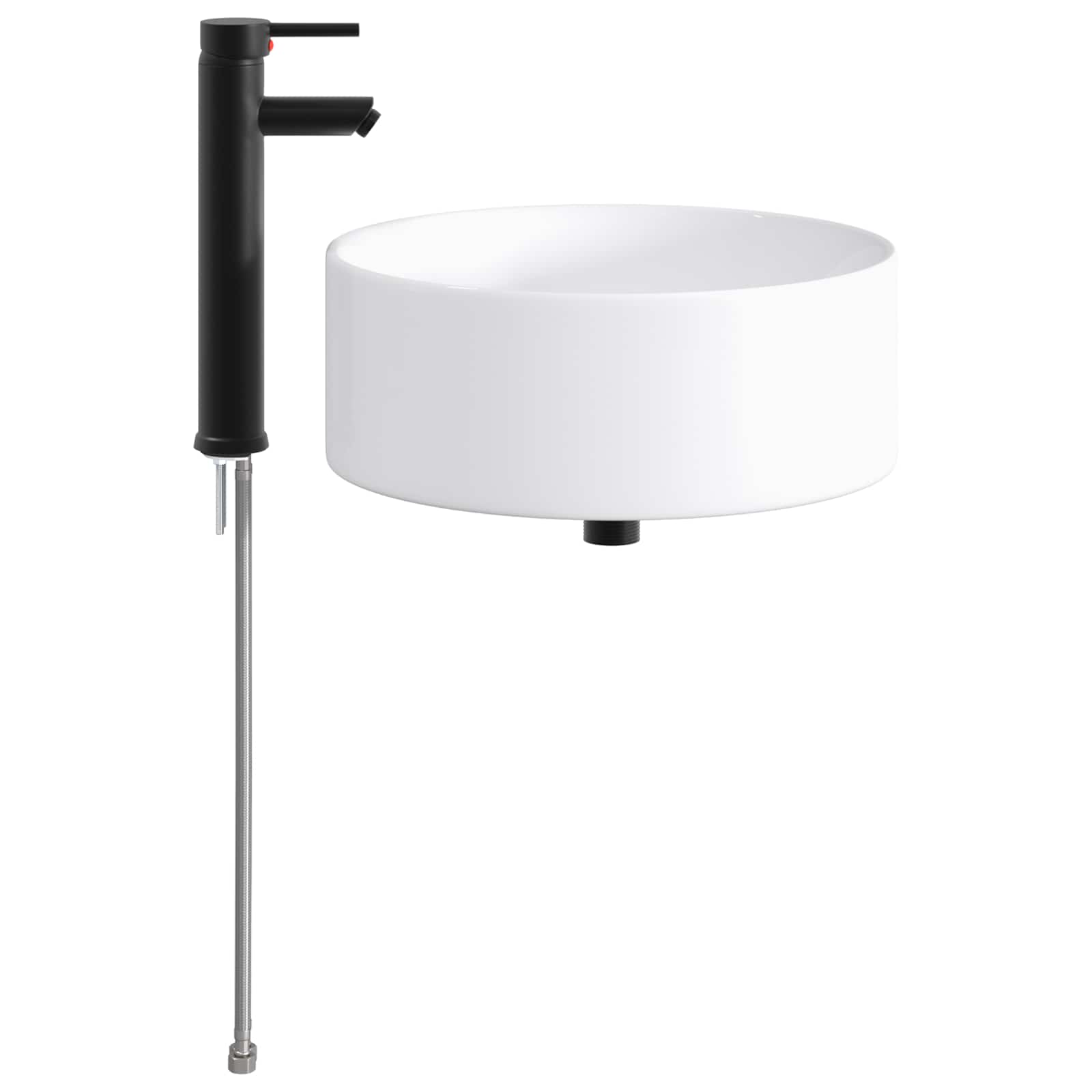 Lavabo da bagno Nero Opaco 40,5 x 40,5 x 15,5 cm Metallo | homemem39