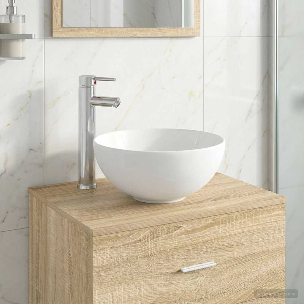 Lavabo da bagno Cromato 32 x 32 x 13 cm Metallo | homemem39