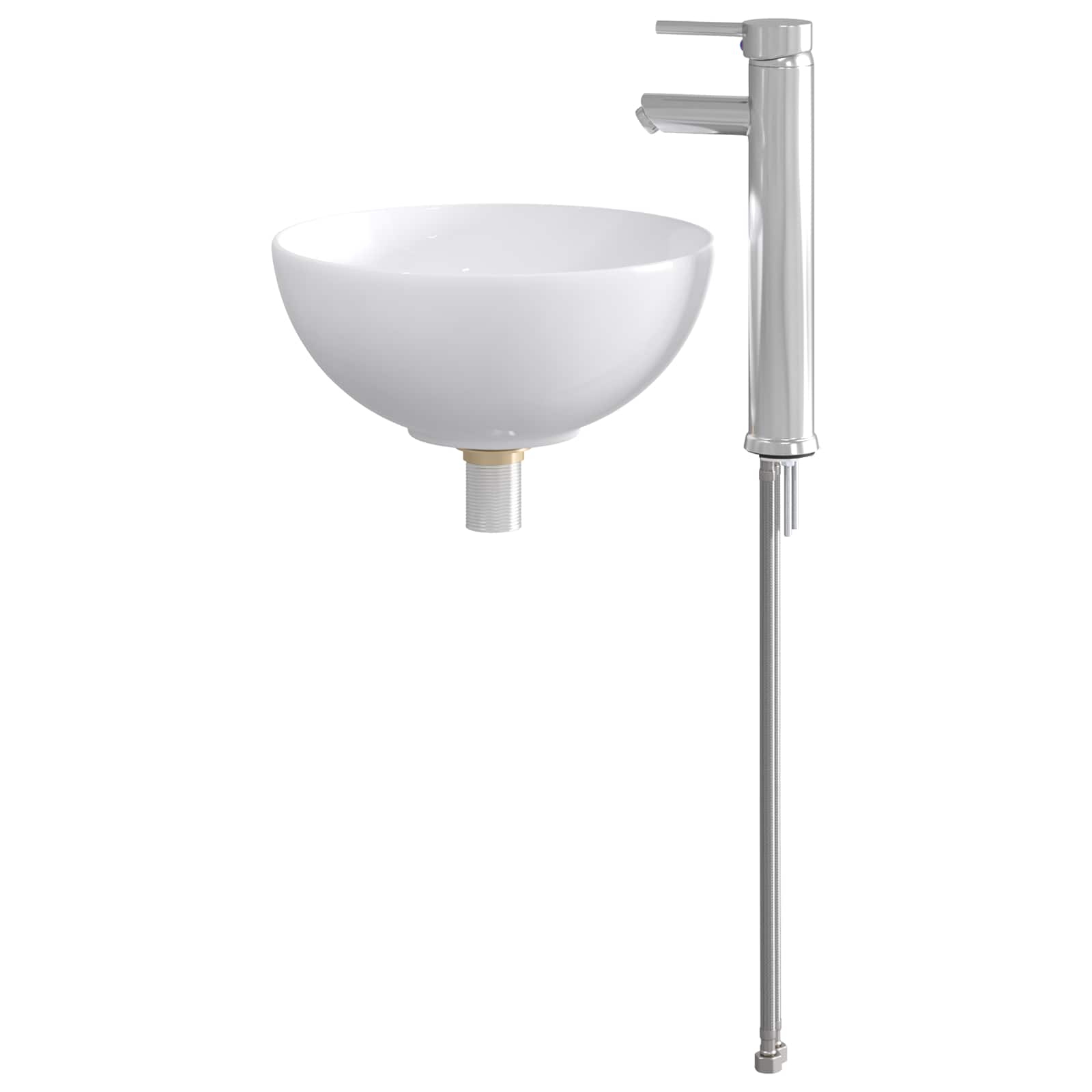 Lavabo da bagno Cromato 32 x 32 x 13 cm Metallo | homemem39