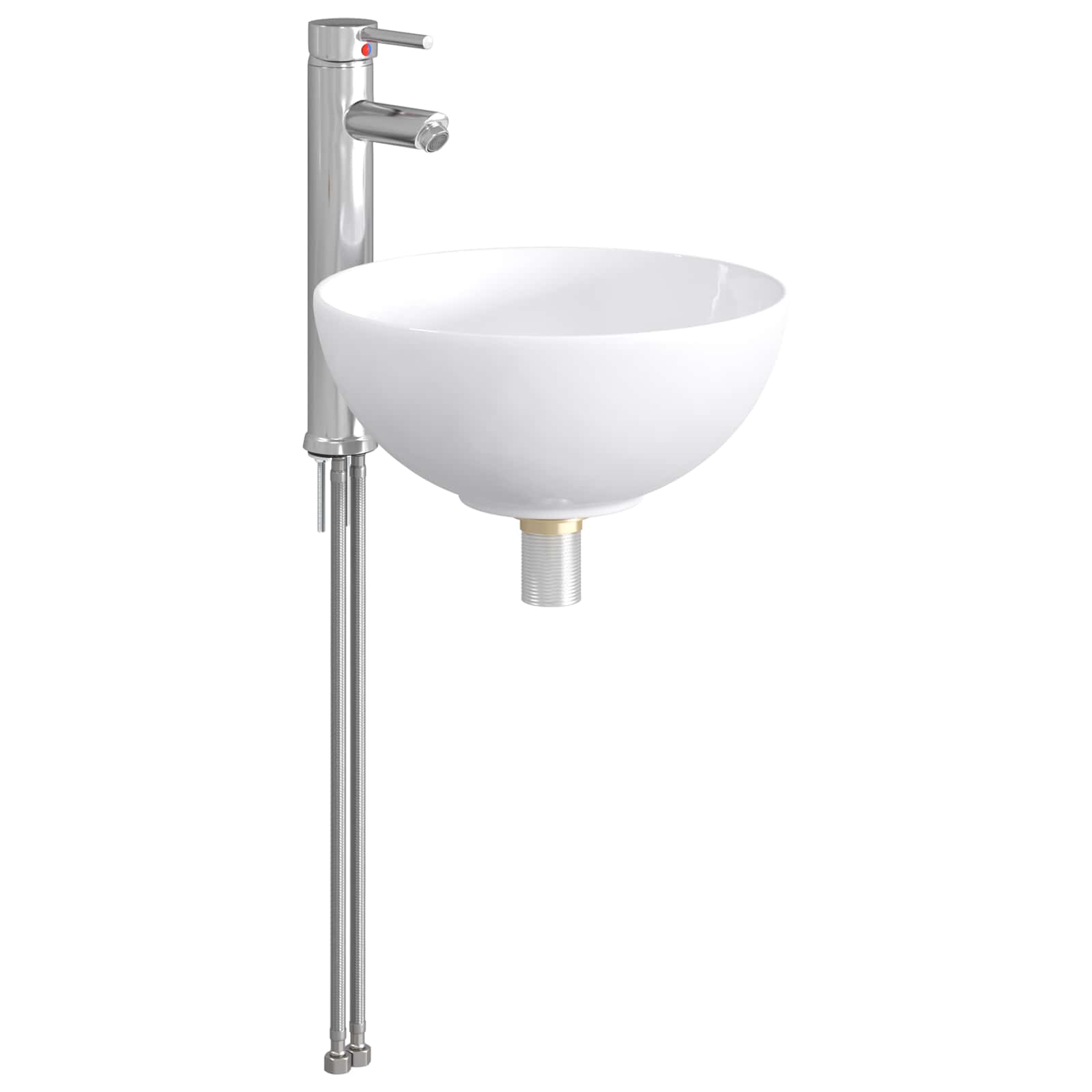 Lavabo da bagno Cromato 32 x 32 x 13 cm Metallo | homemem39
