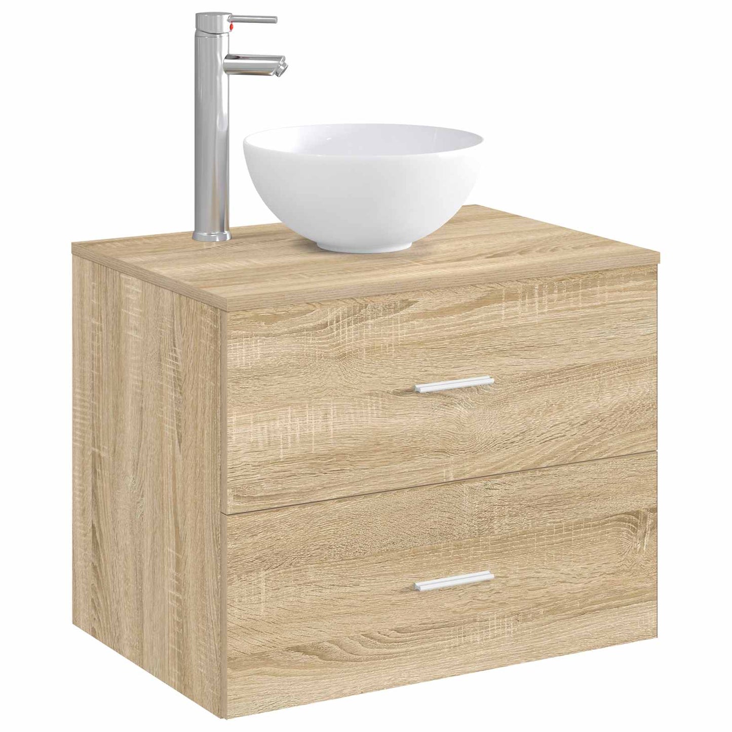 Lavabo con rubinetto e scarico Cromato 32 x 32 x 13 cm Ceramica