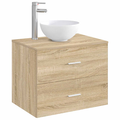 Lavabo con rubinetto e scarico Cromato 32 x 32 x 13 cm Ceramica