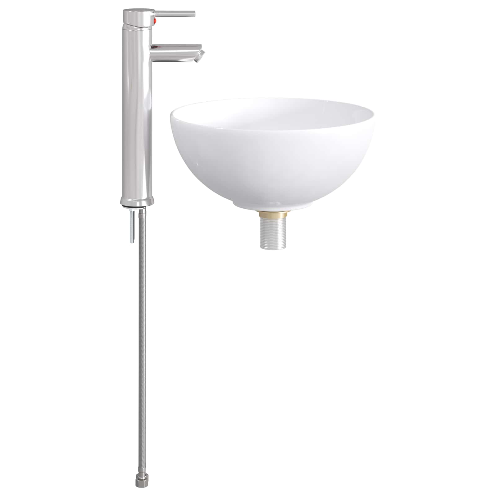 Lavabo da bagno Cromato 32 x 32 x 13 cm Metallo | homemem39