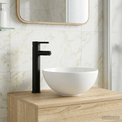 Lavabo da bagno Nero Opaco 32 x 32 x 13 cm Metallo | homemem39