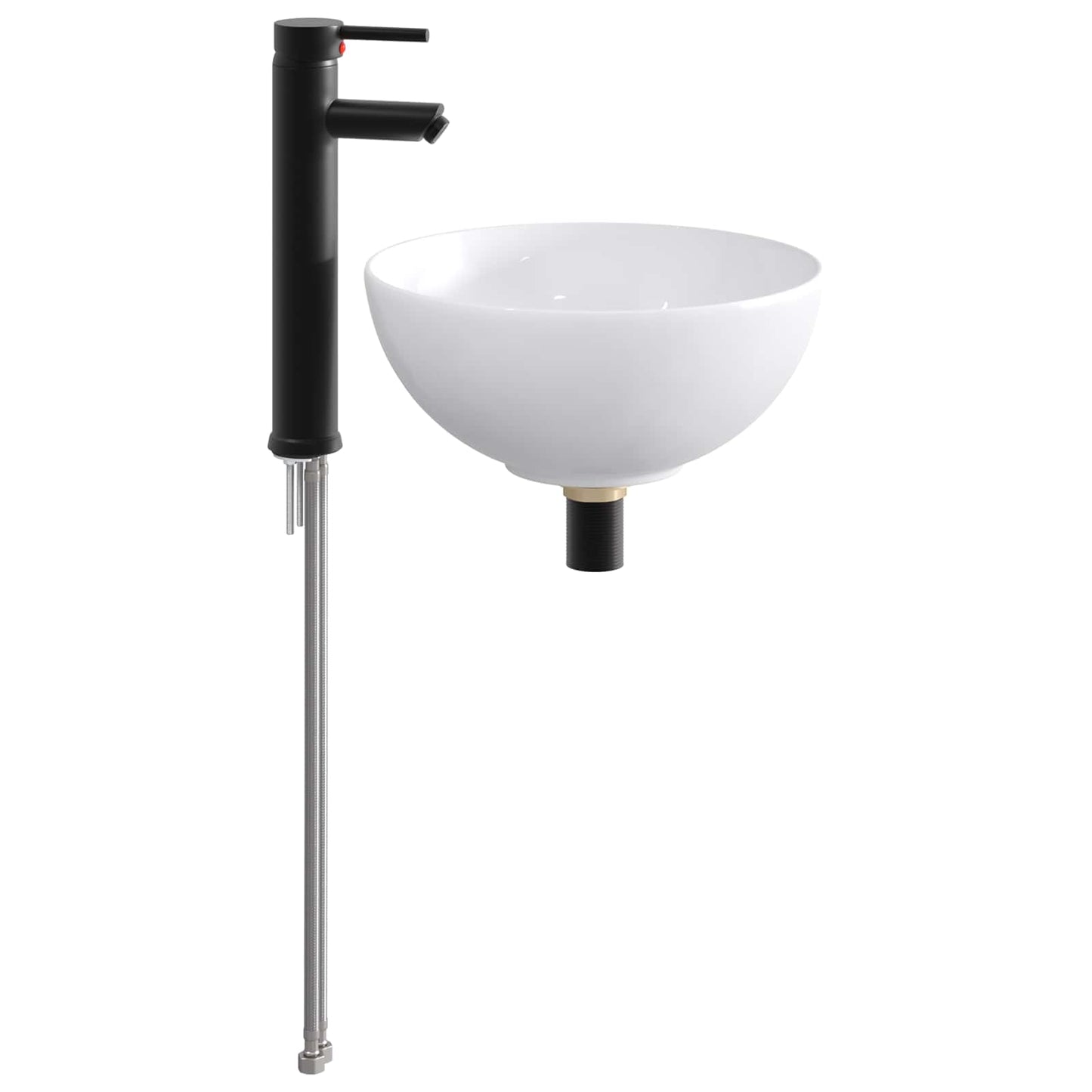 Lavabo da bagno Nero Opaco 32 x 32 x 13 cm Metallo | homemem39