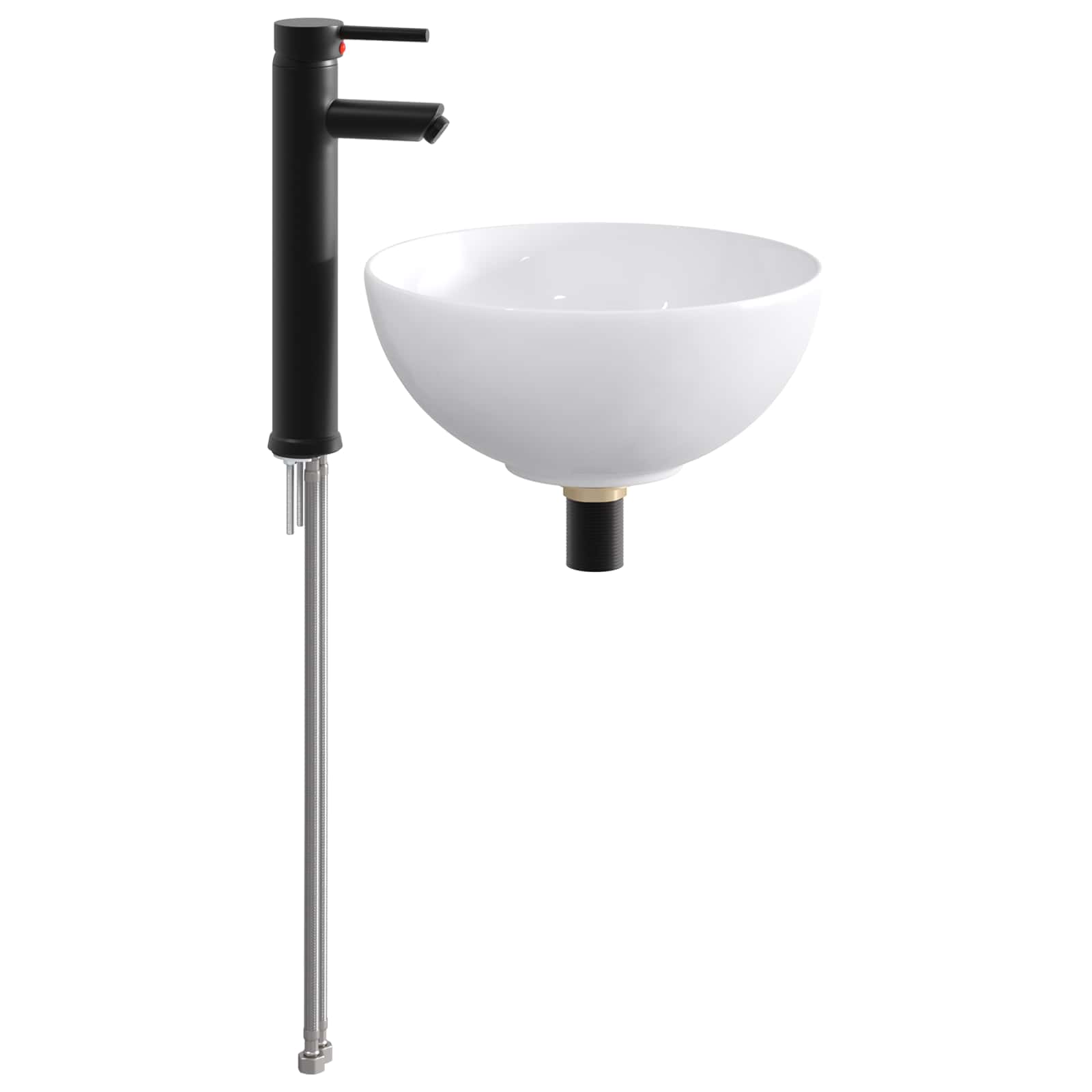 Lavabo da bagno Nero Opaco 32 x 32 x 13 cm Metallo | homemem39