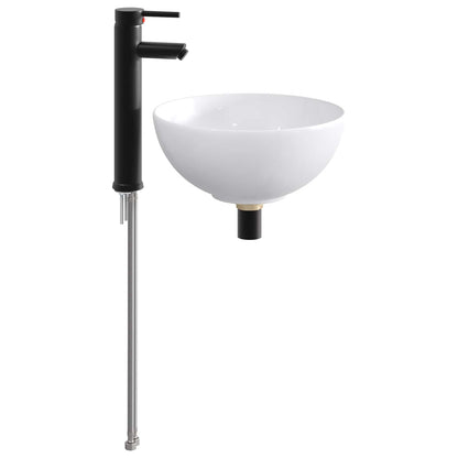 Lavabo da bagno Nero Opaco 32 x 32 x 13 cm Metallo | homemem39