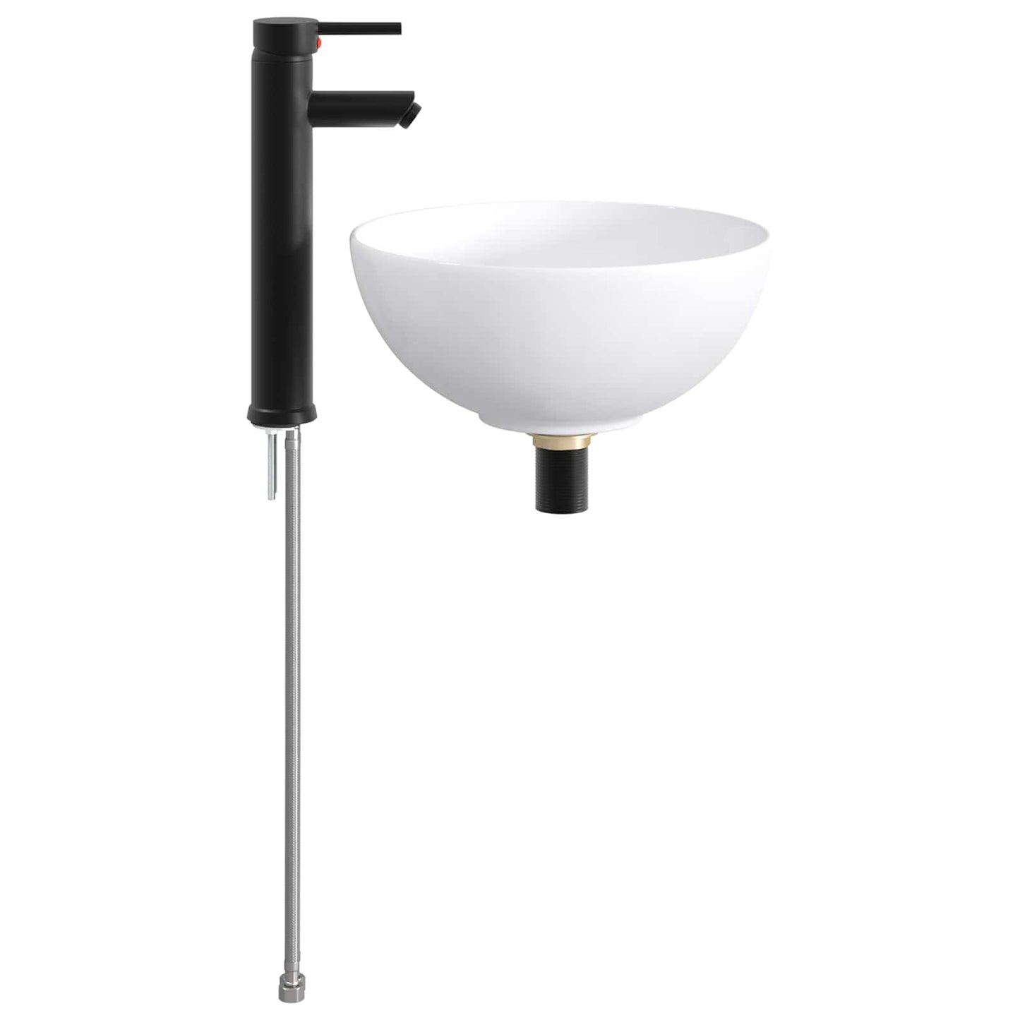 Lavabo da bagno Nero Opaco 32 x 32 x 13 cm Metallo | homemem39