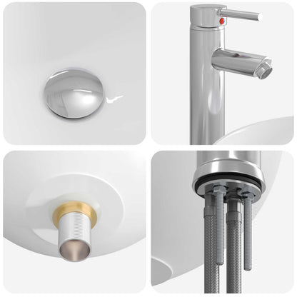 Lavabo da bagno Cromato 35,5 x 35,5 x 14,5 cm Metallo | homemem39