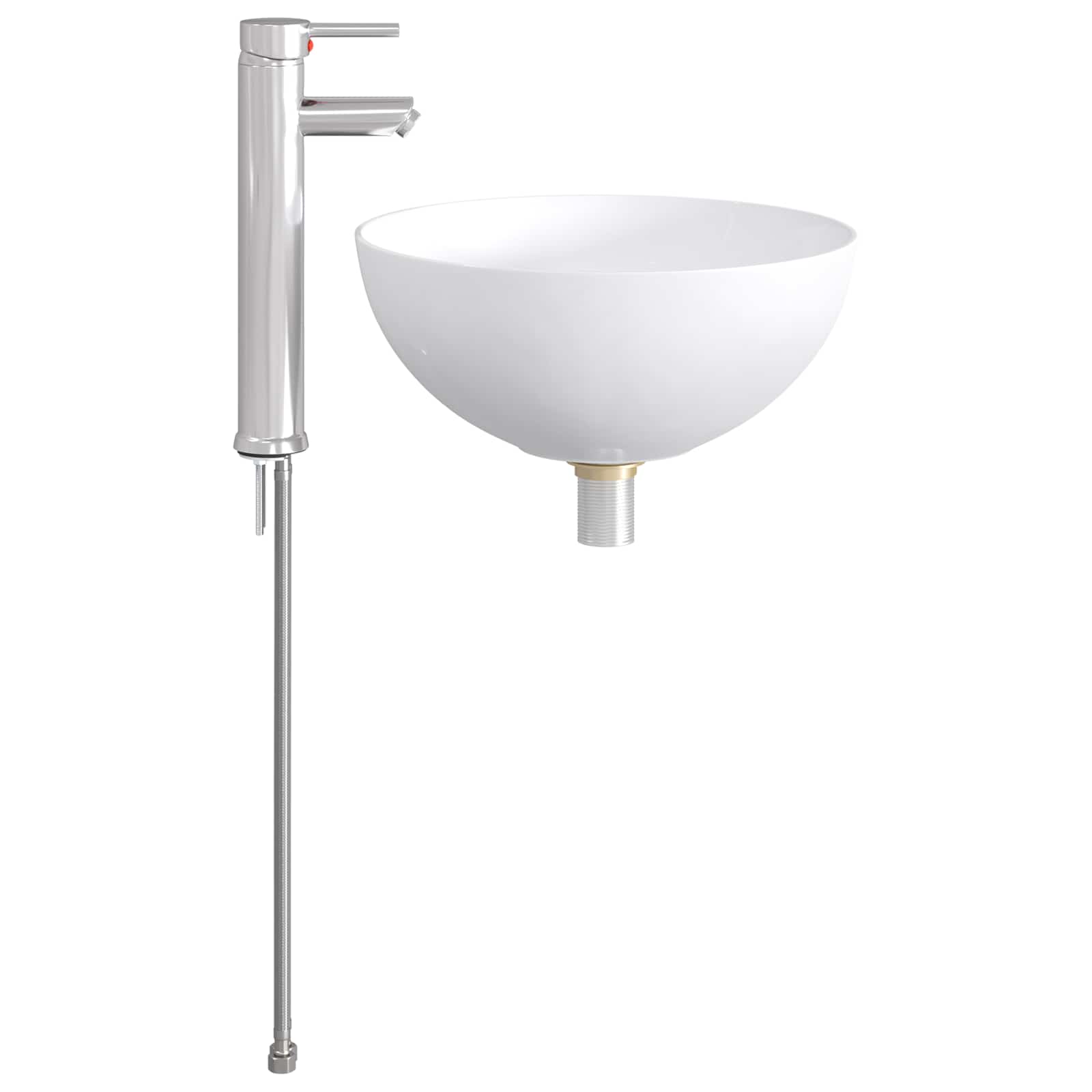 Lavabo da bagno Cromato 35,5 x 35,5 x 14,5 cm Metallo | homemem39